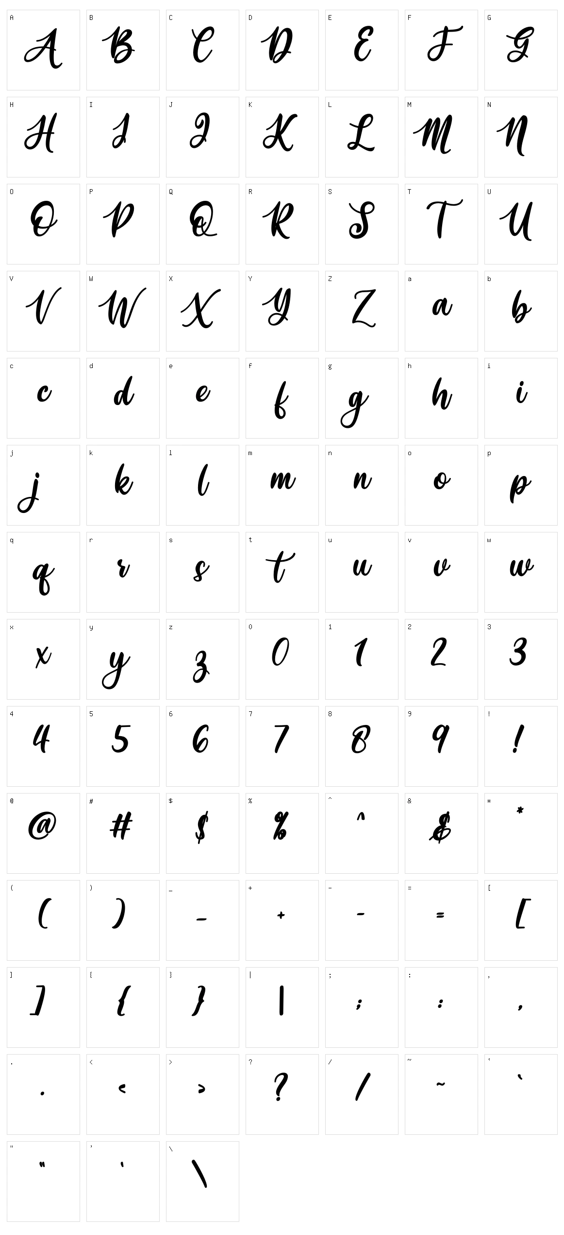 Kathira Character Set