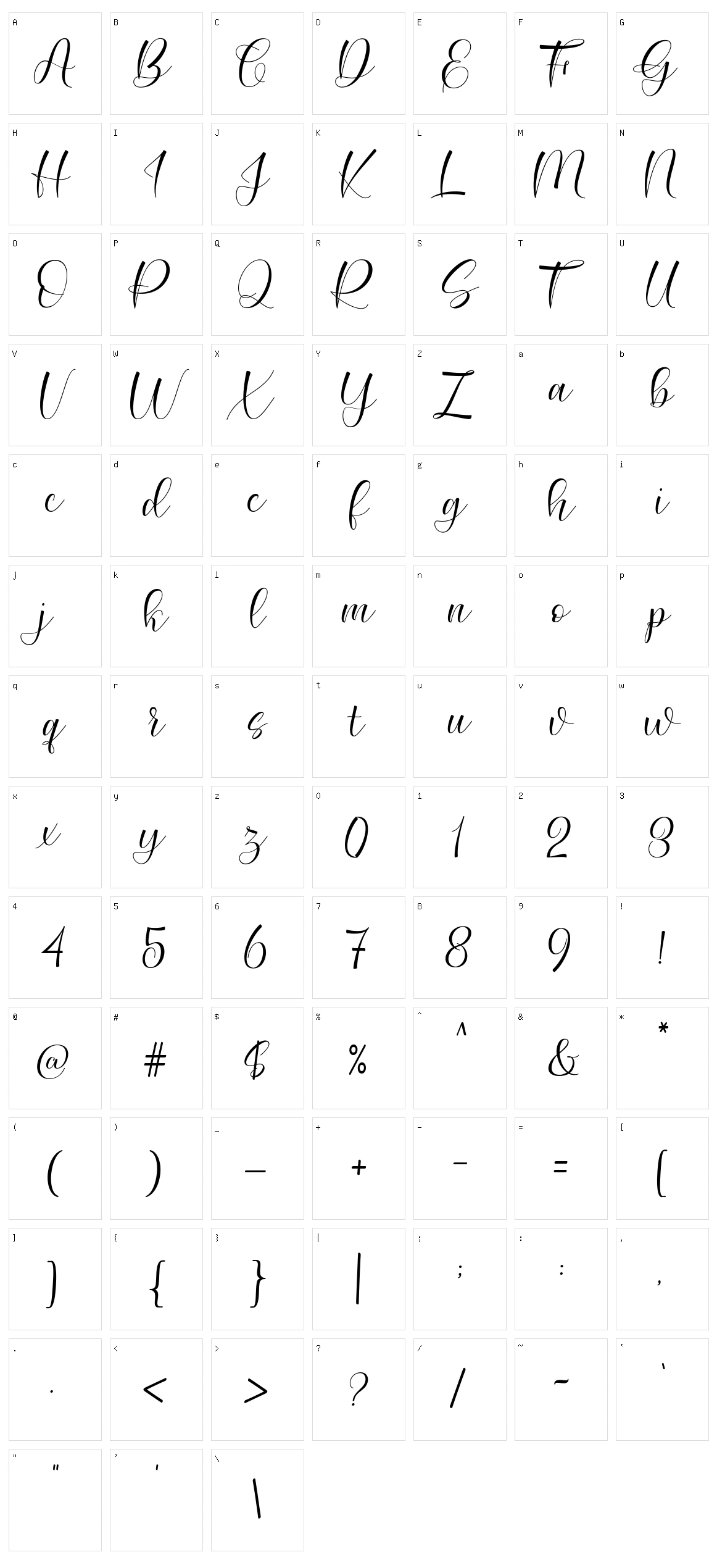 Katie Findlay Script Character Set