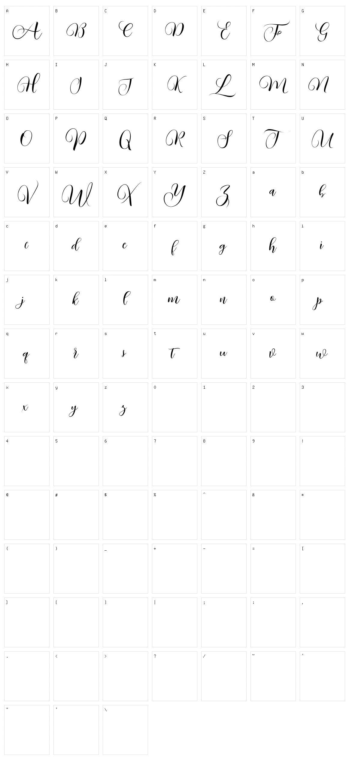 Kimberly Character Set