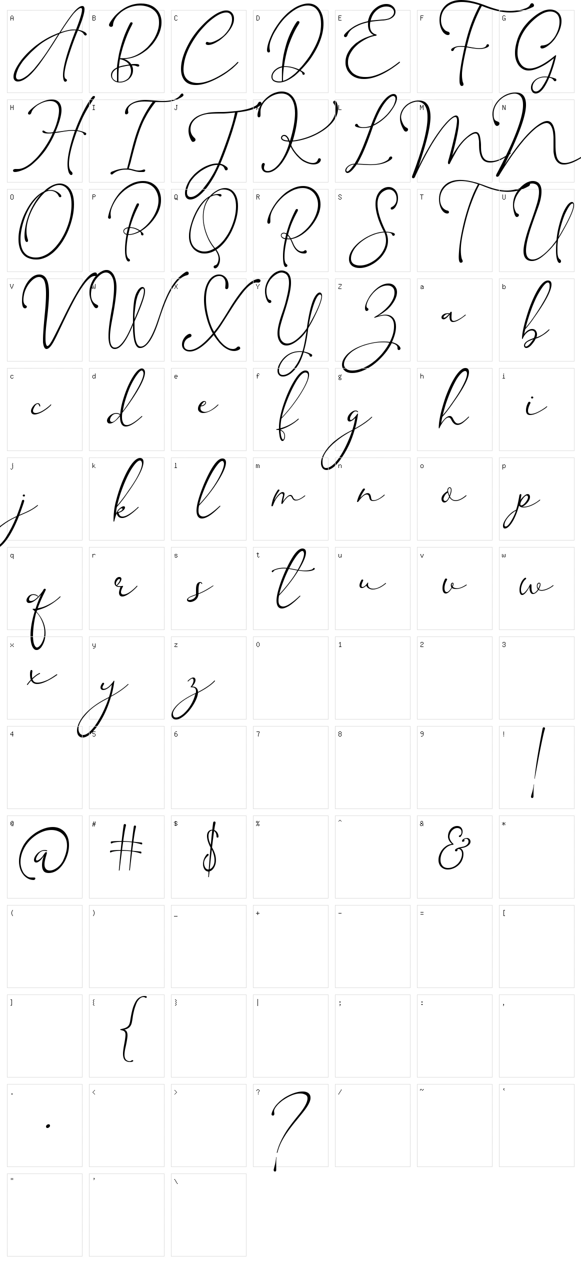 Kingsley Character Set