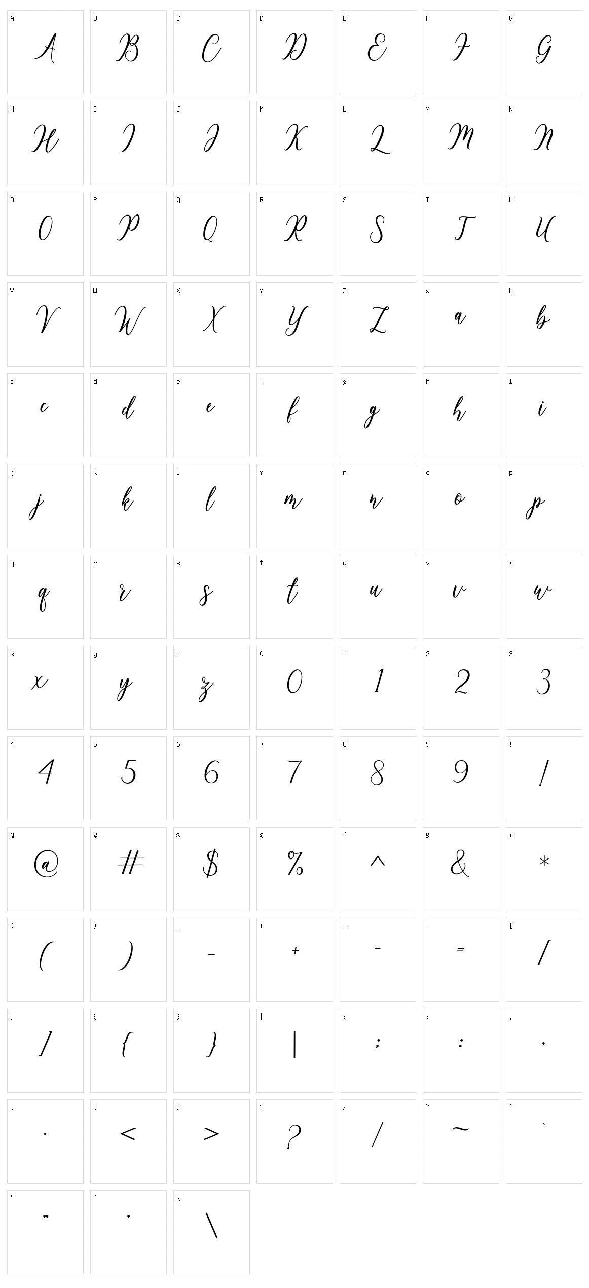 Kinleigh Character Set