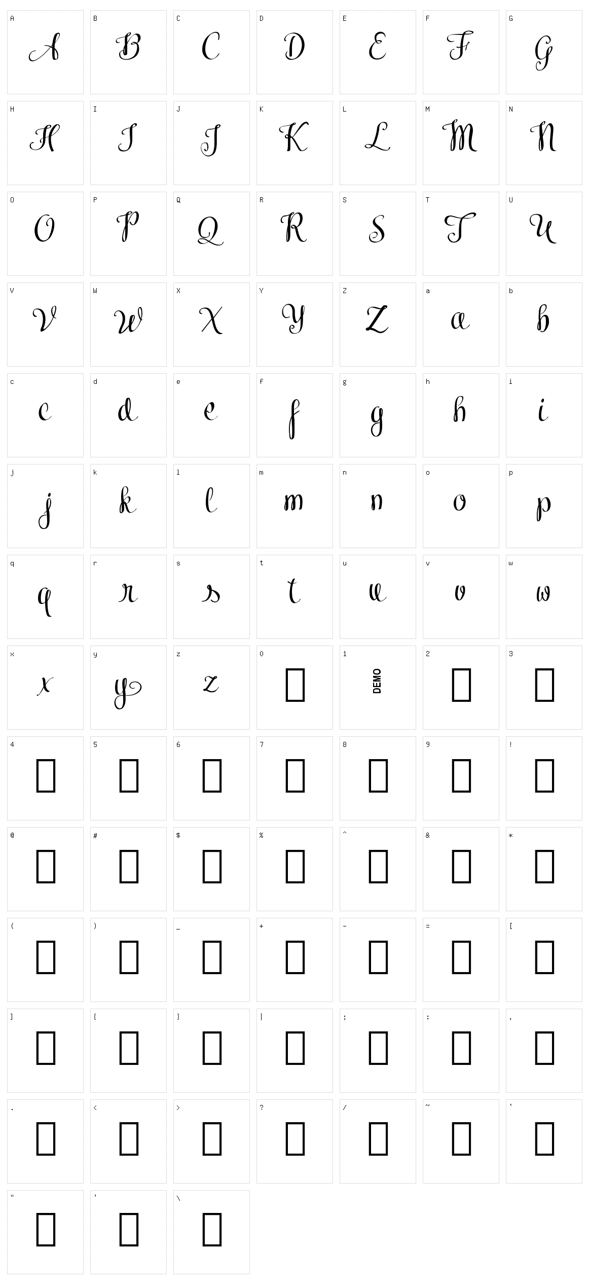 Kiraly Character Set