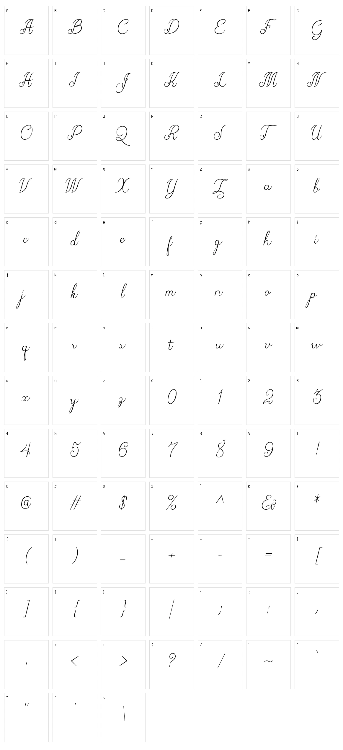 Klara Character Set