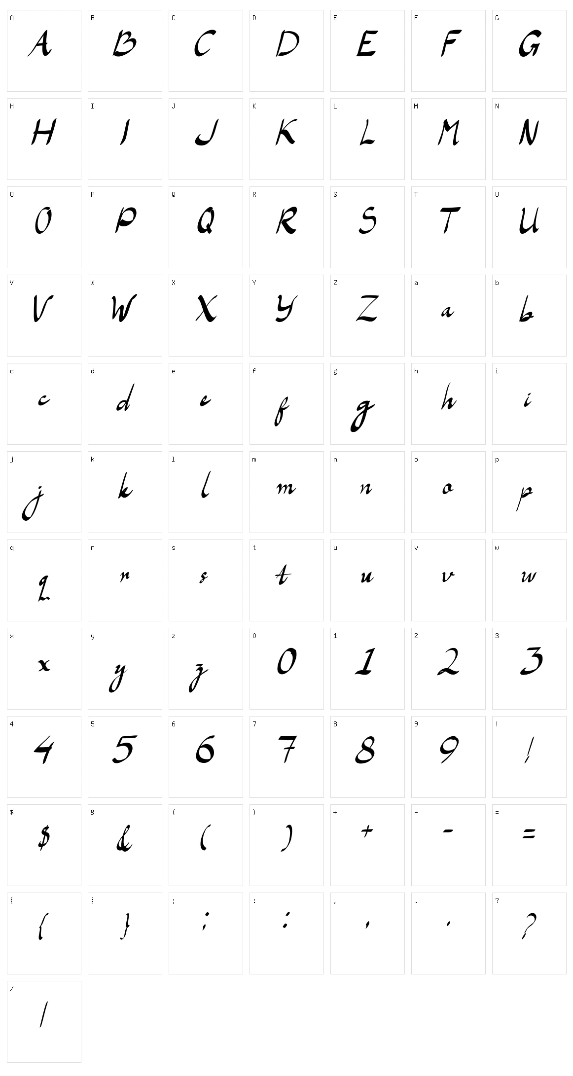 LaAladdins Character Set