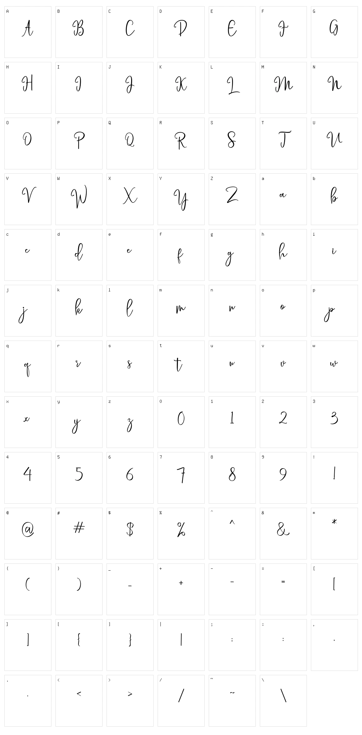 Laneisha Character Set