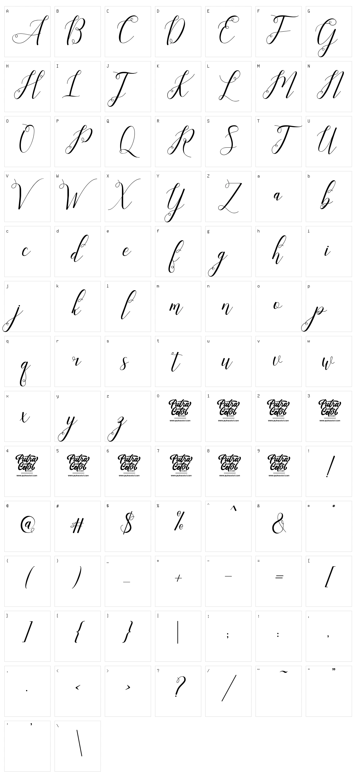 Laniesky Character Set