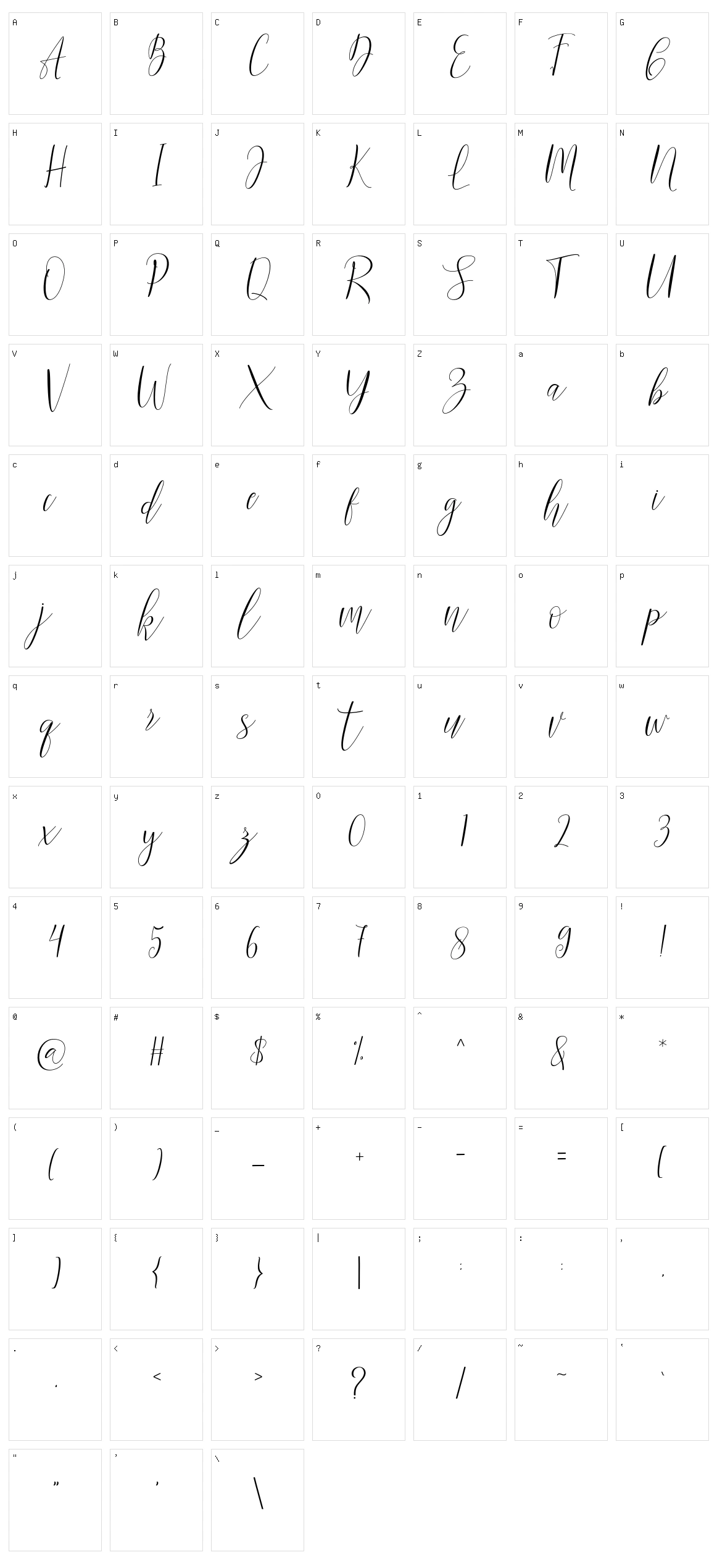Lanilla Character Set