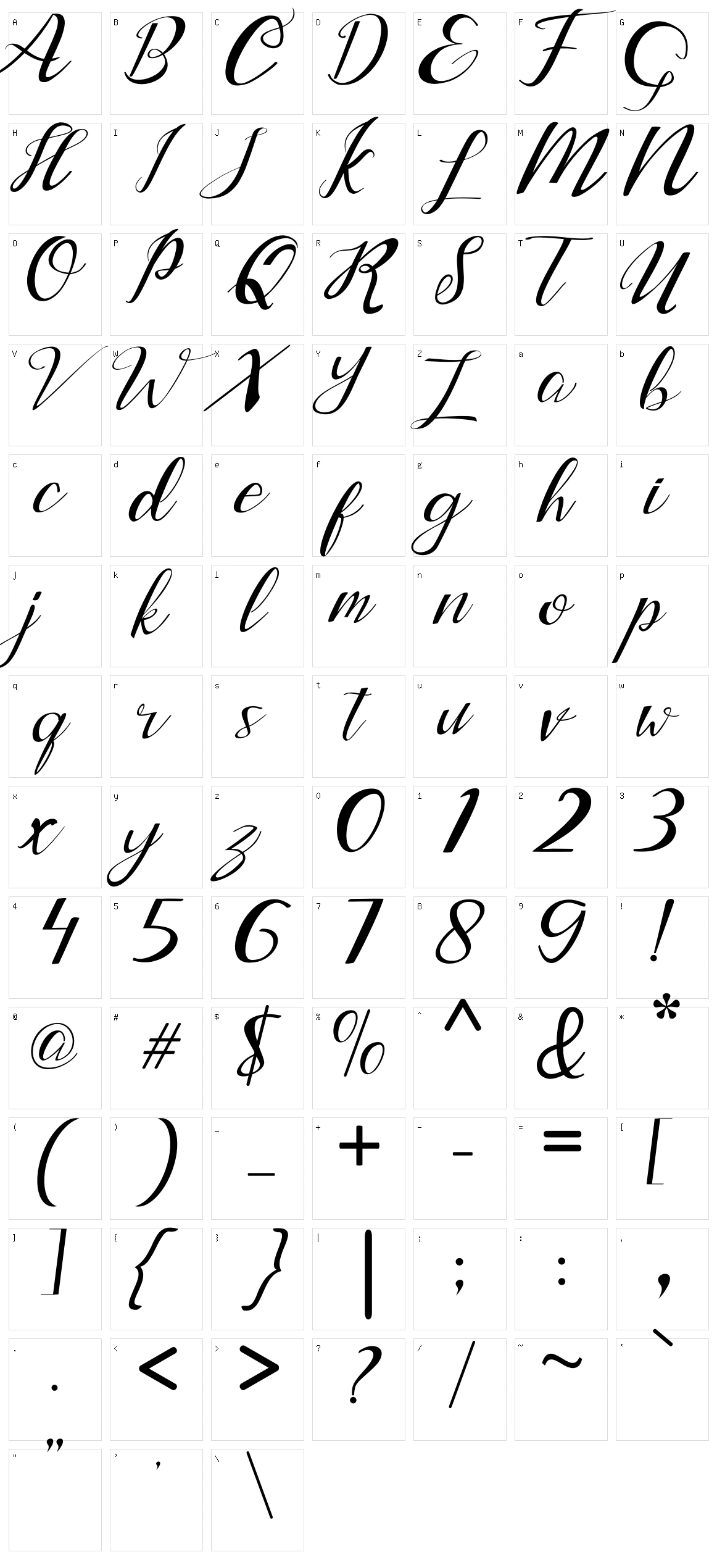 Lantting Character Set