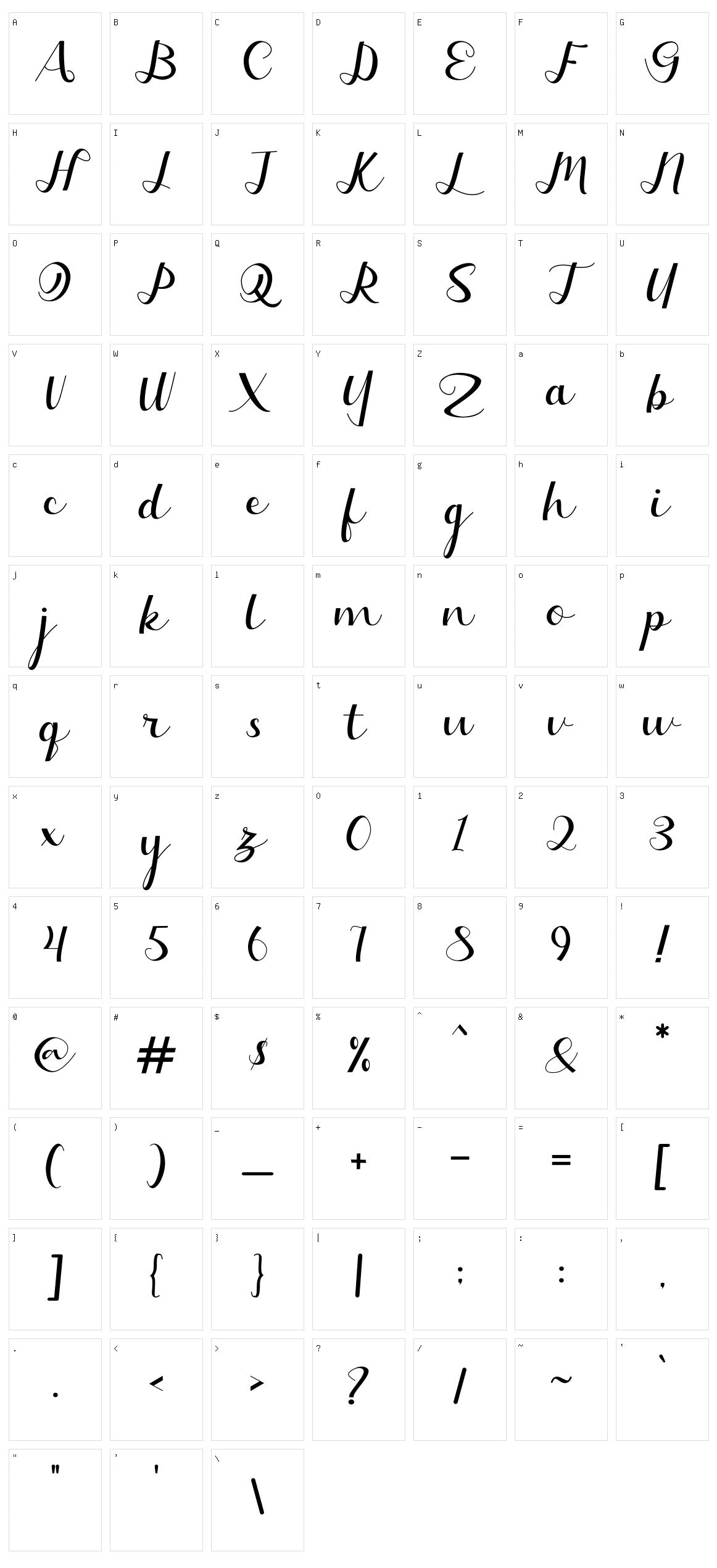 Laquitta Character Set