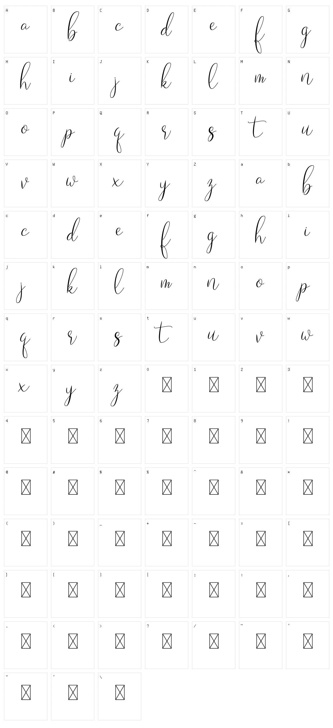 Laryo Character Set