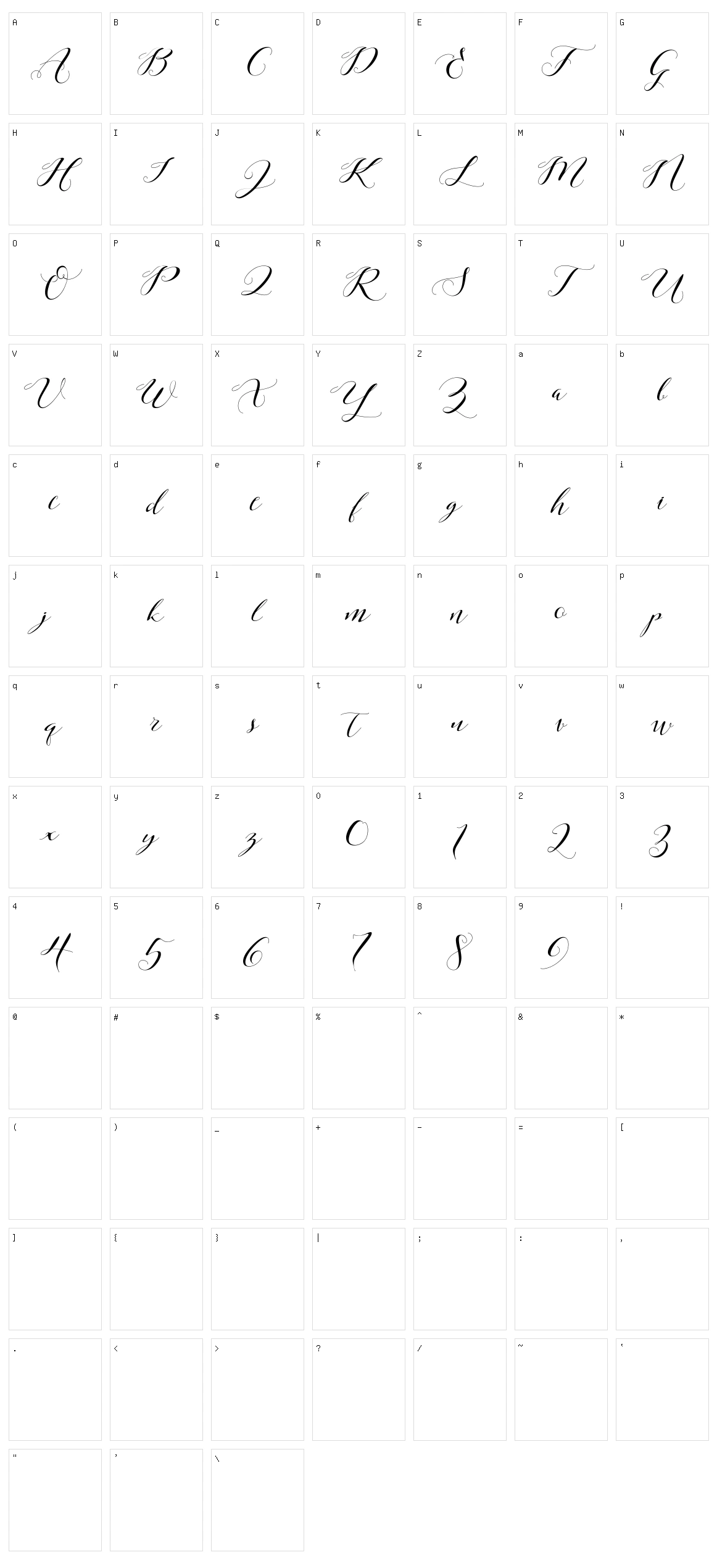 Laurence Character Set