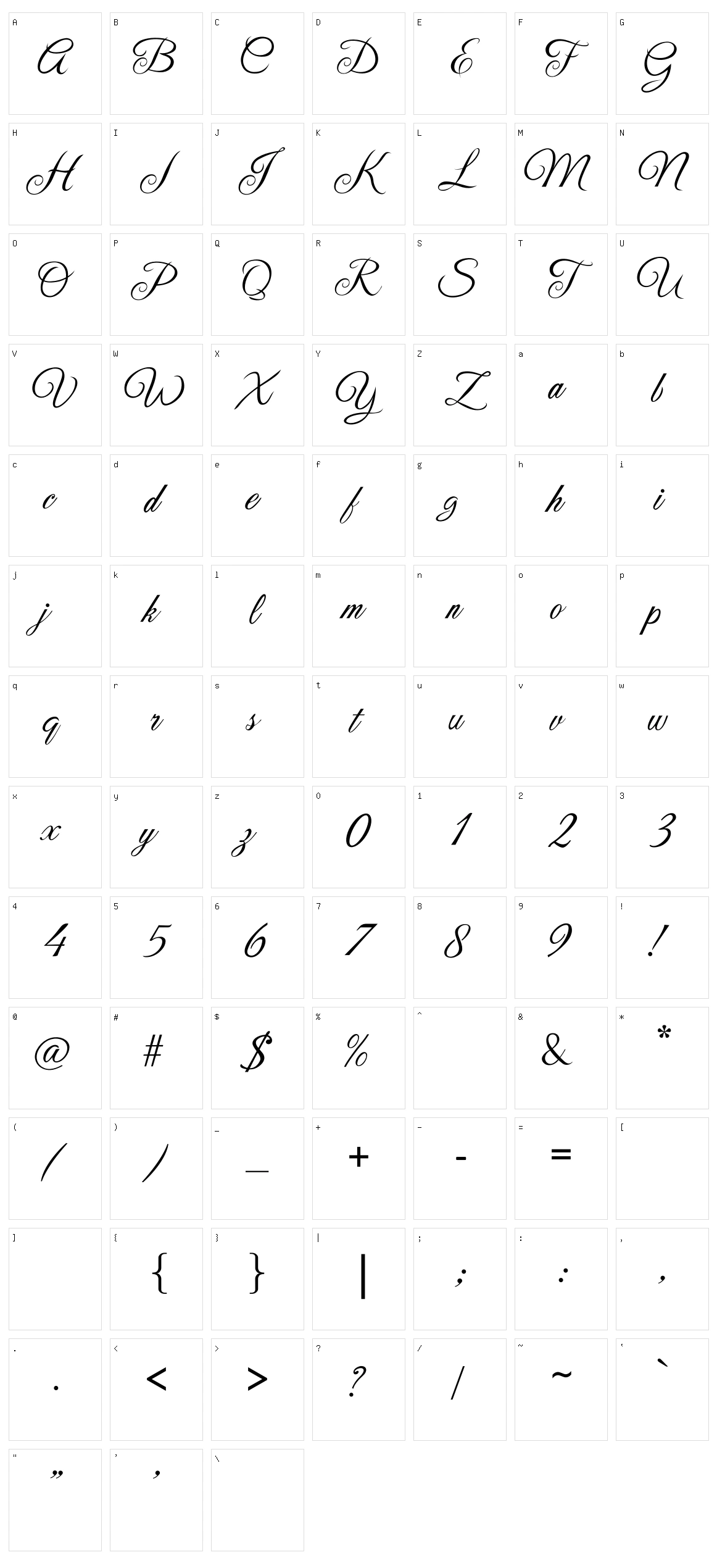 Laylantia Character Set