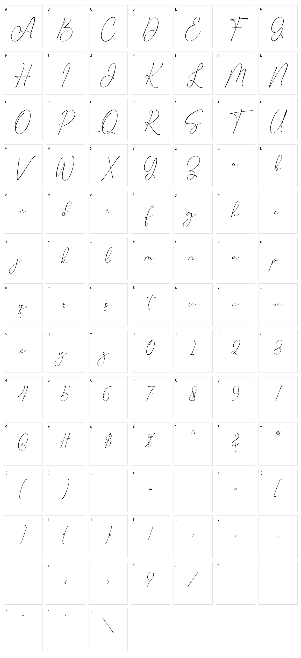Leontyne Signature Character Set