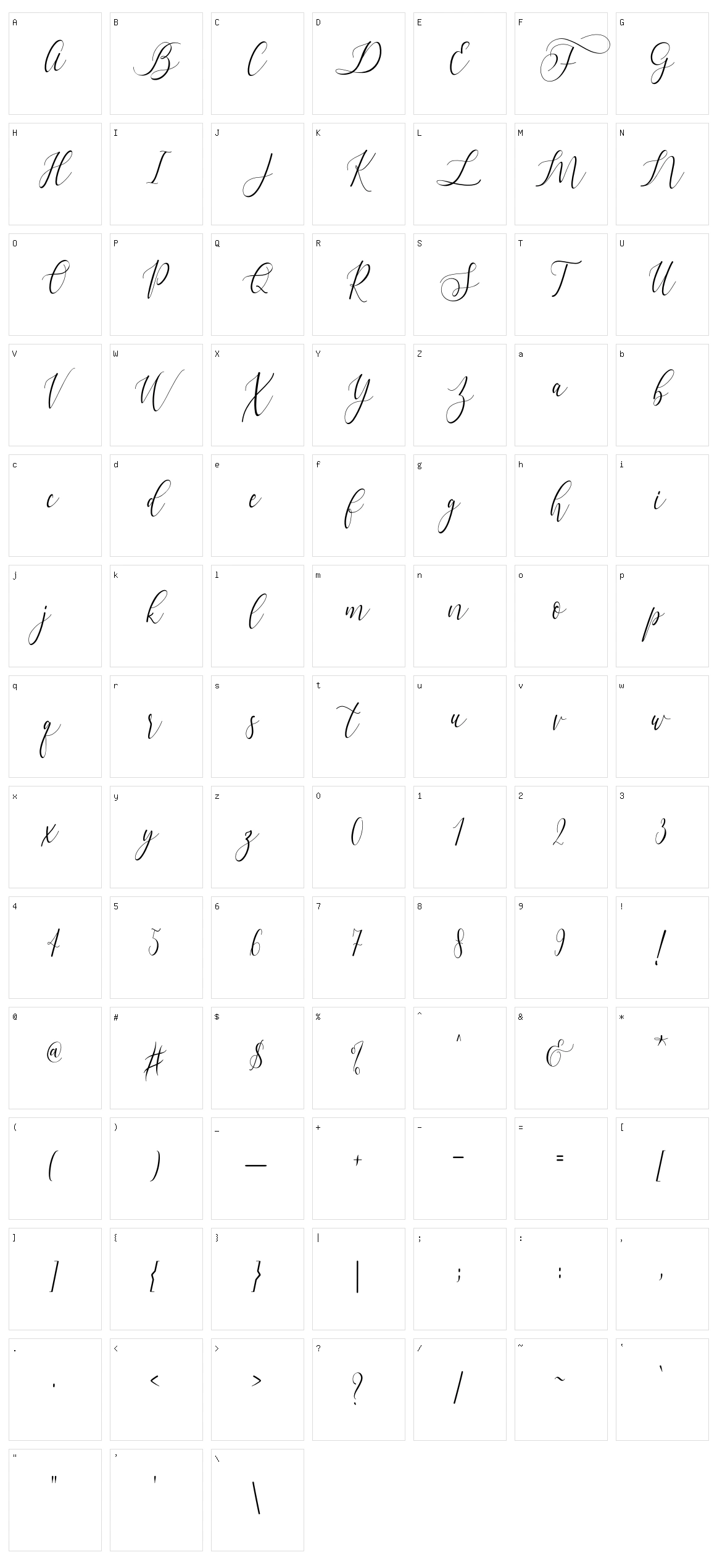 Letternisa Character Set