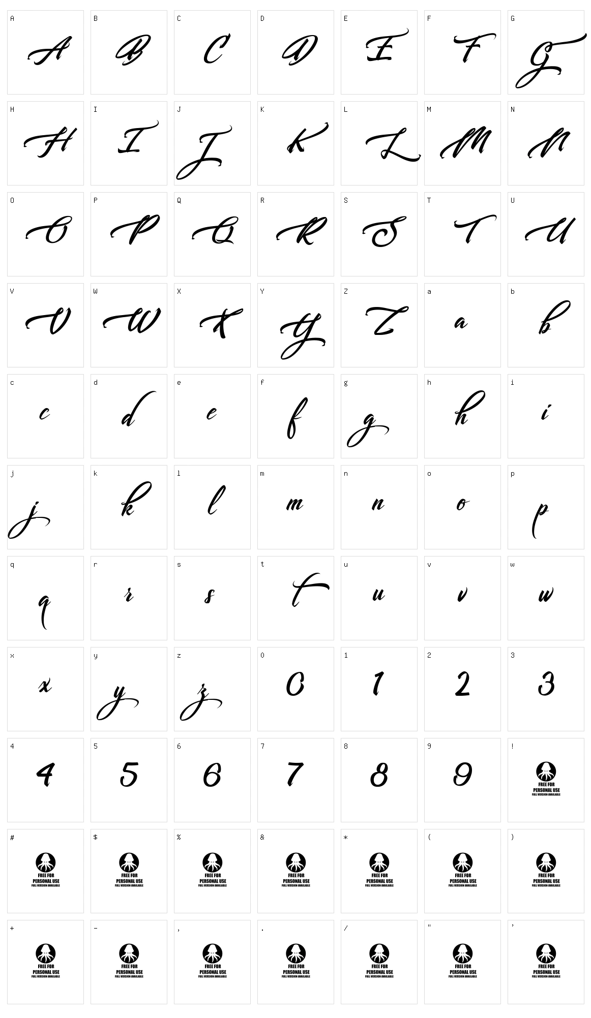 Libertinage Character Set