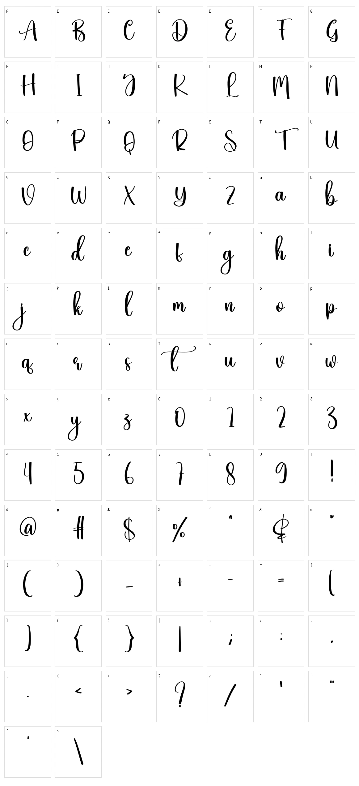 Library Character Set