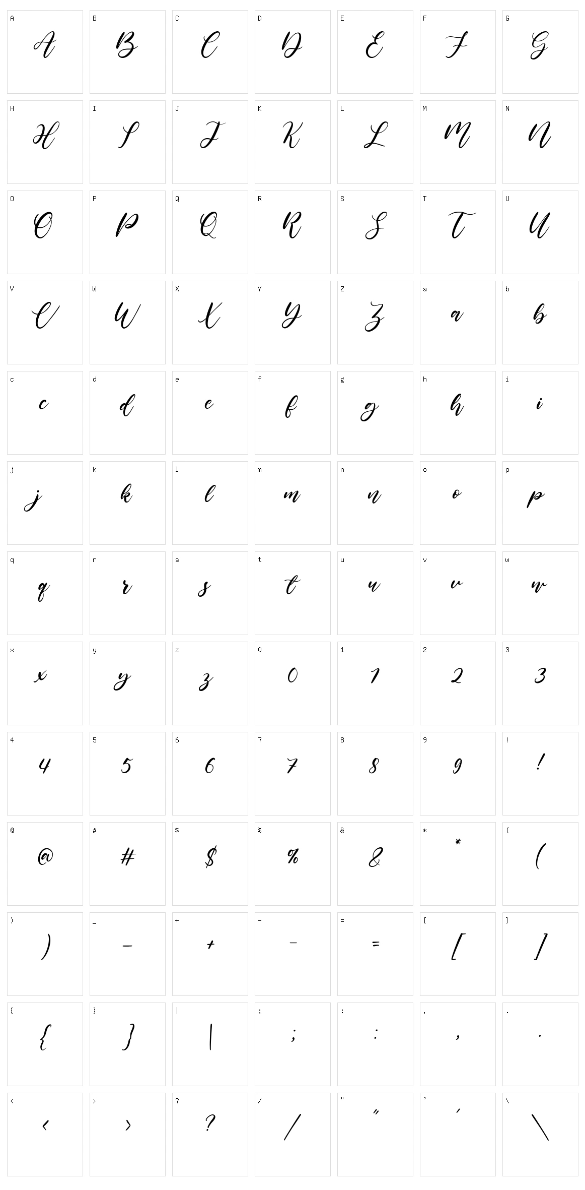 Lilybud Character Set