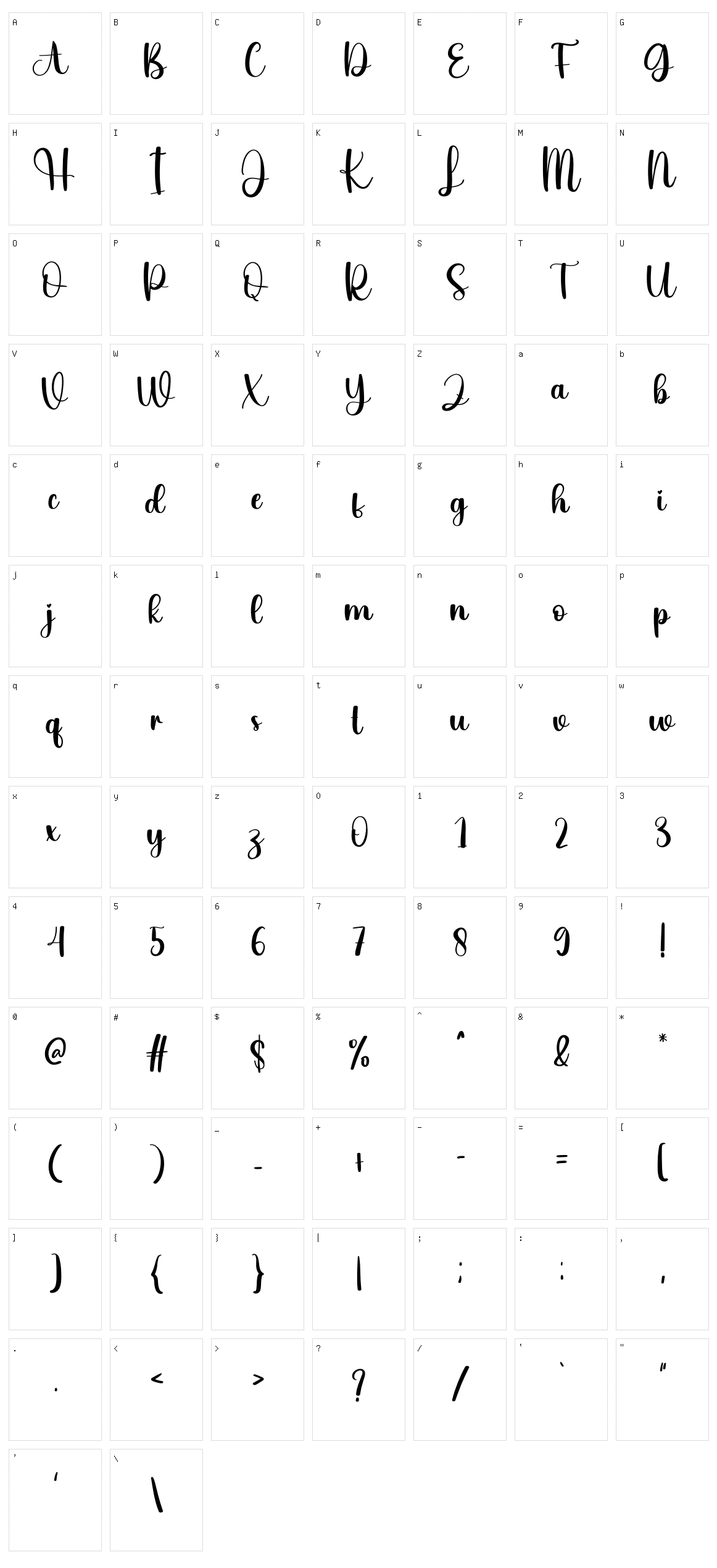 Line Character Set