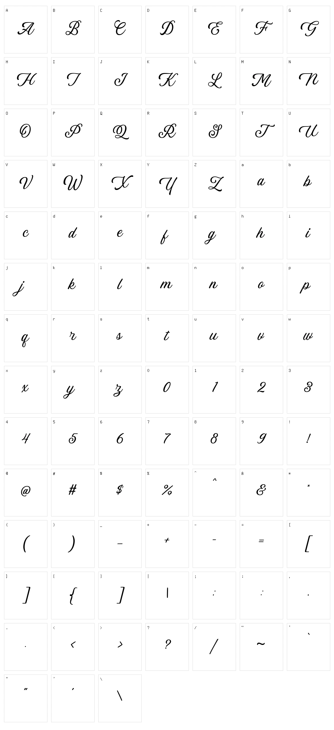 Linkgray Character Set