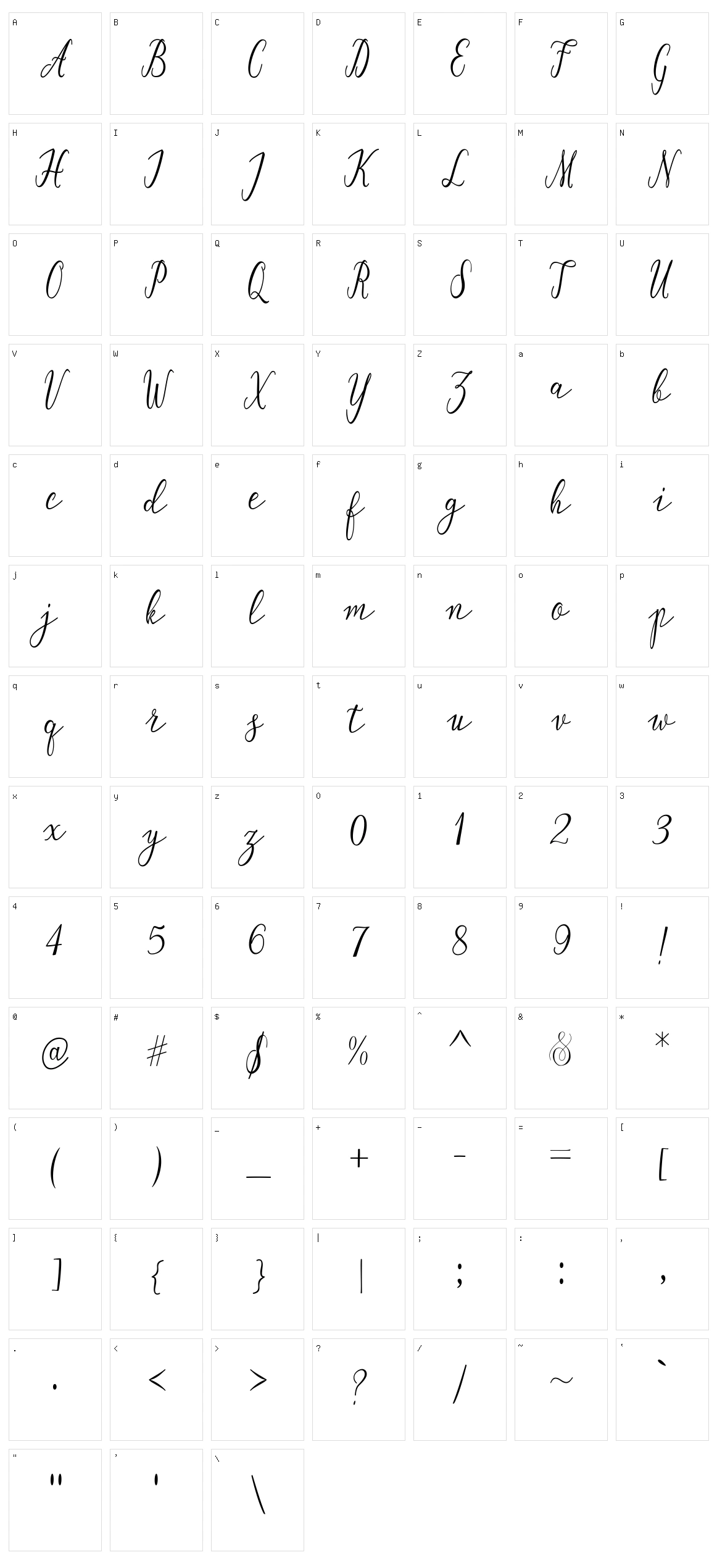 Lonely Character Set