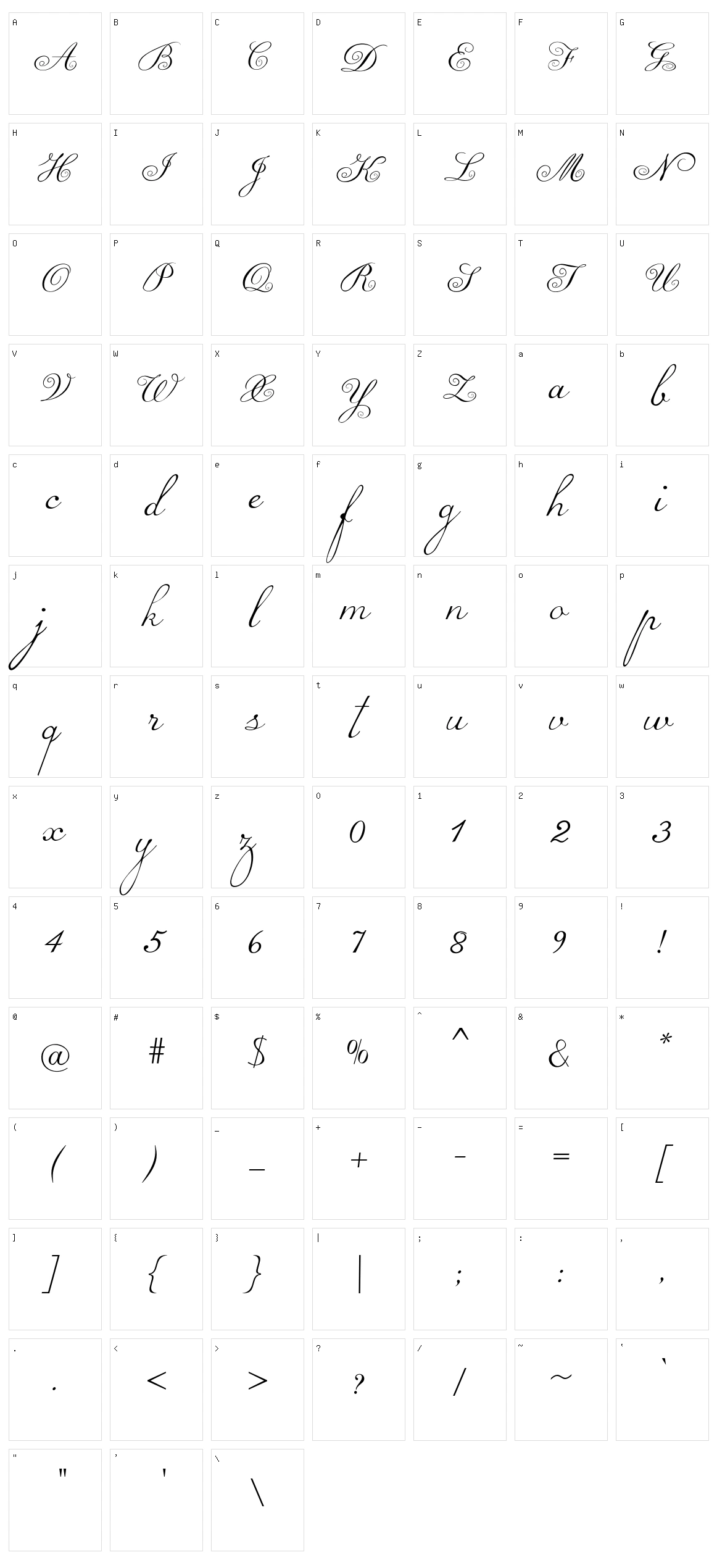 Loopi Character Set