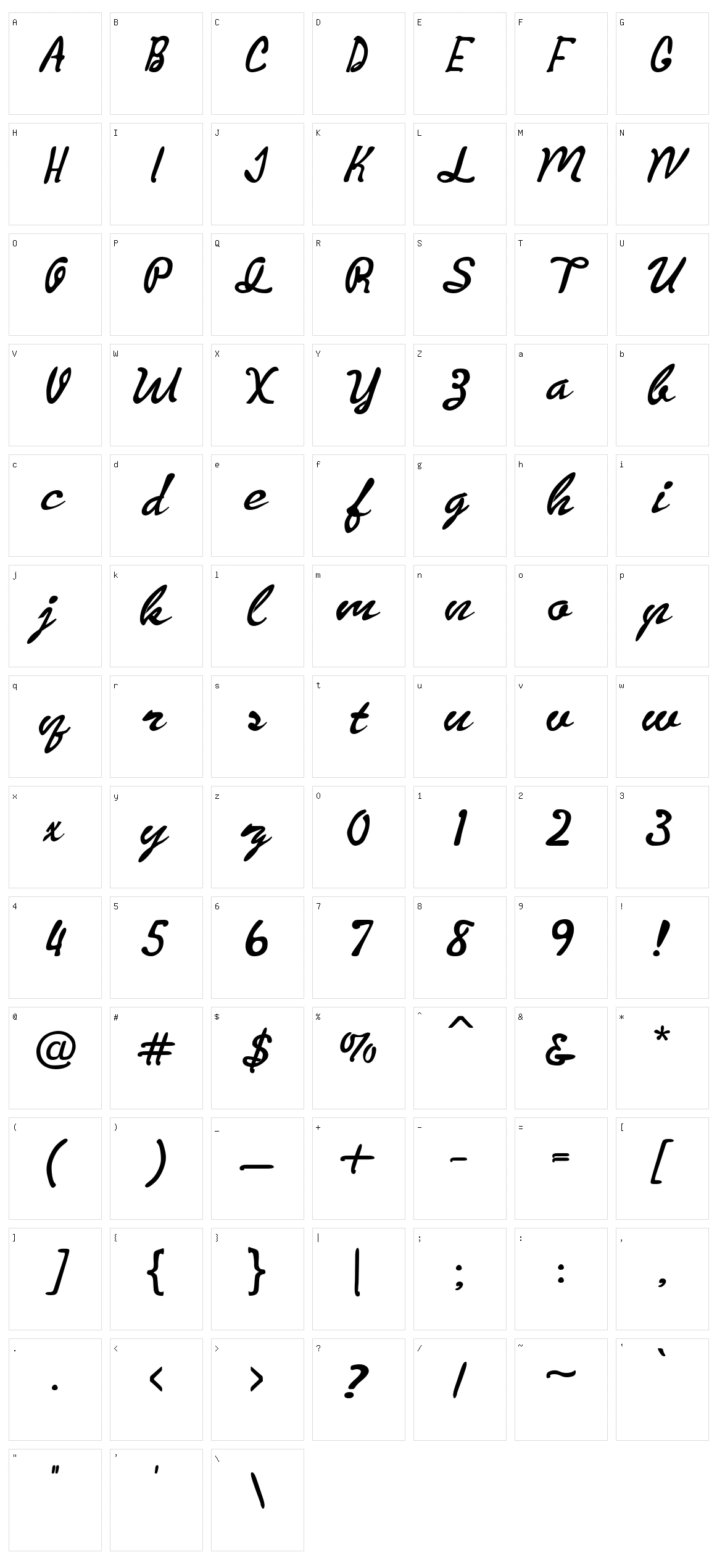 Los Porttal Character Set