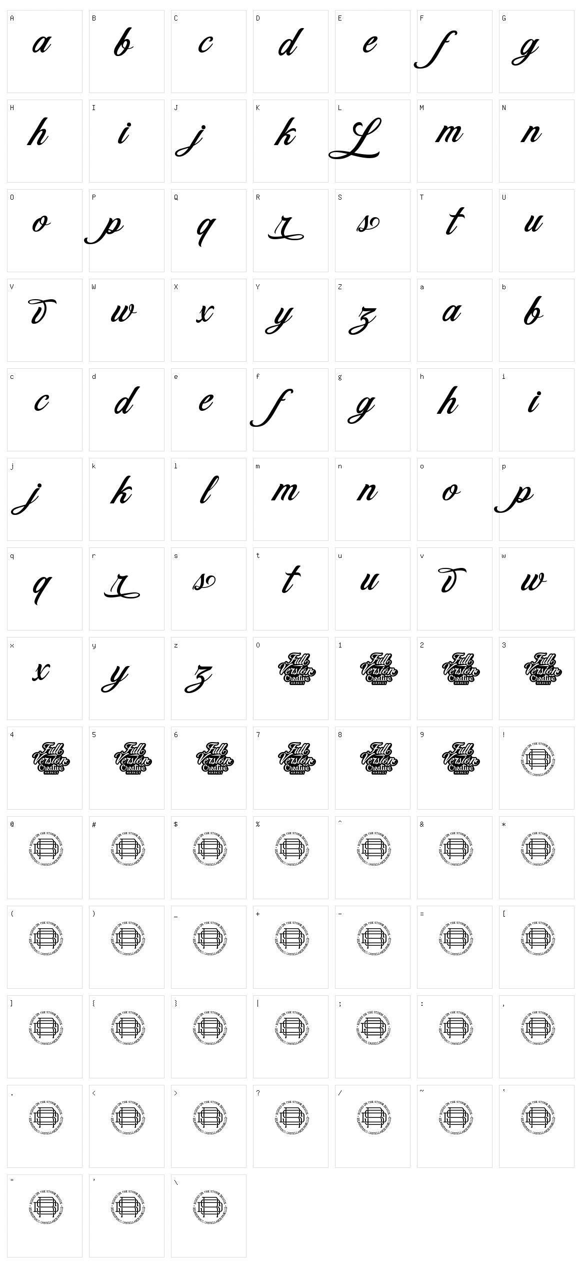 Love Letters Character Set