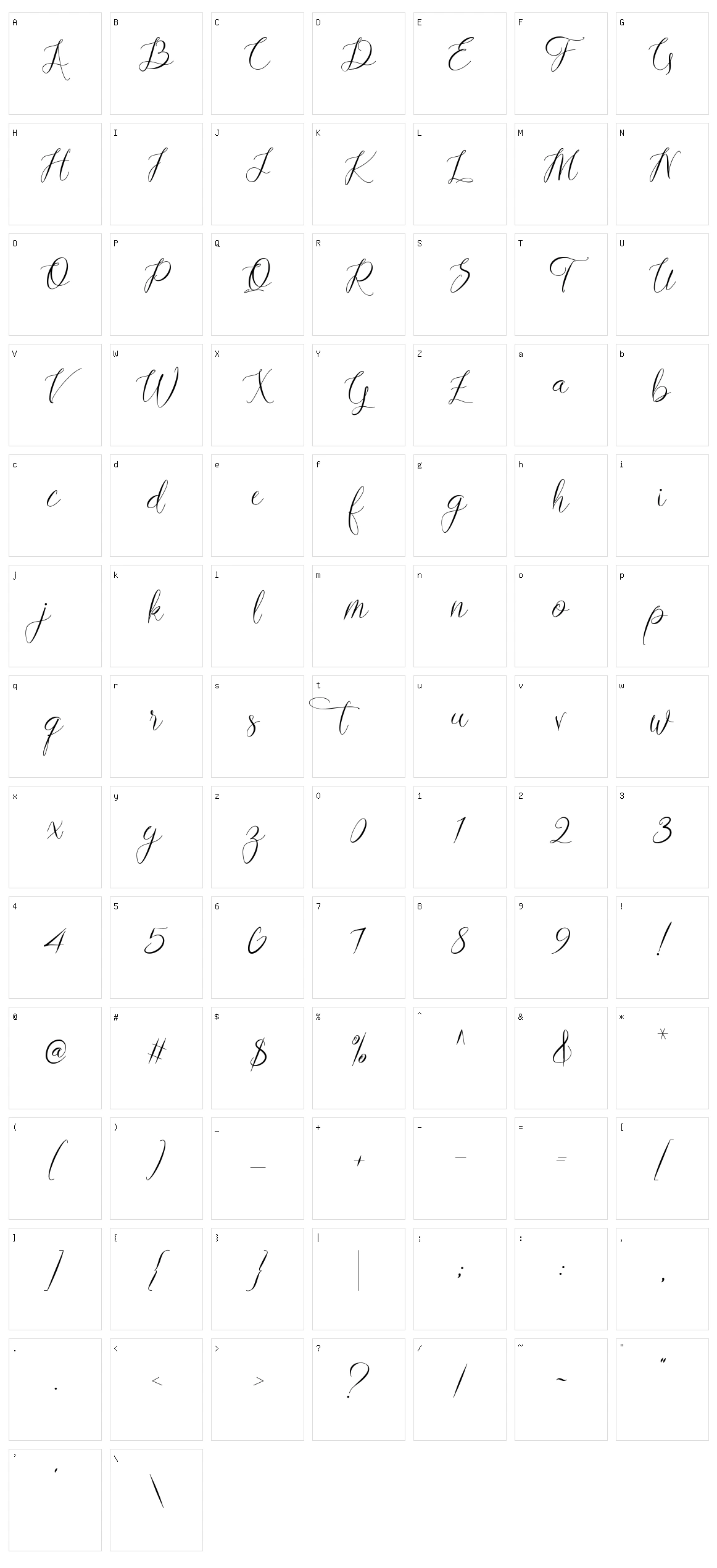 Lovestrong Character Set