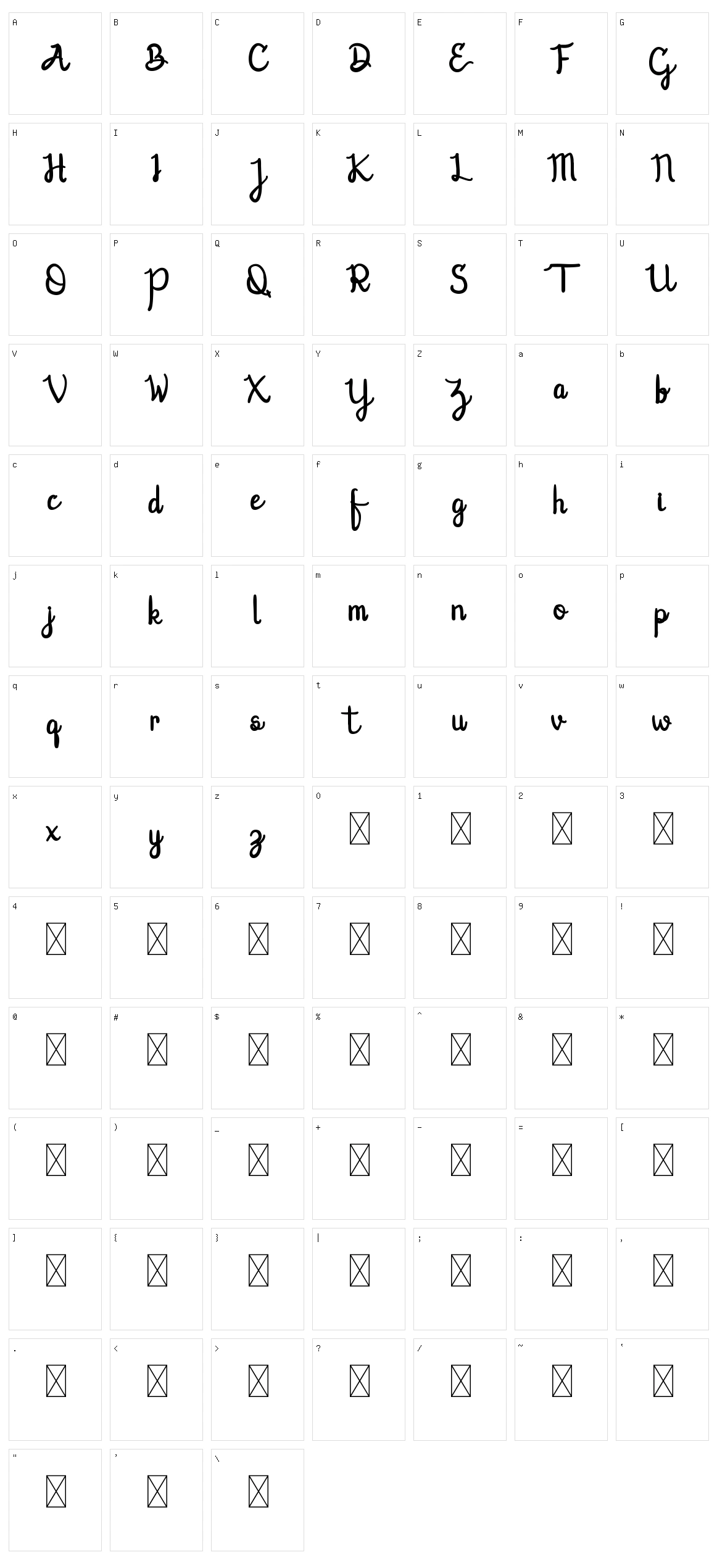 Lovic Character Set