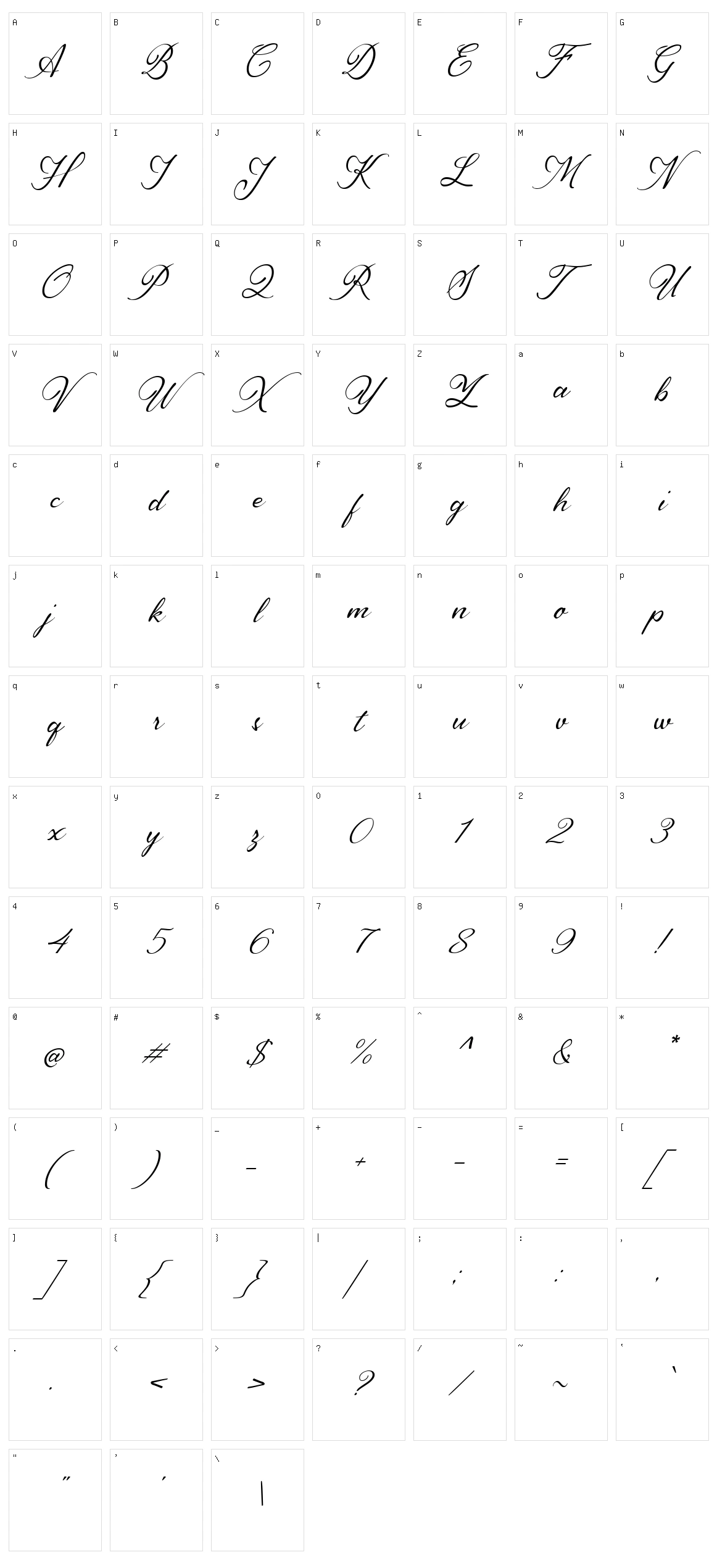 Luxuriougenics Character Set