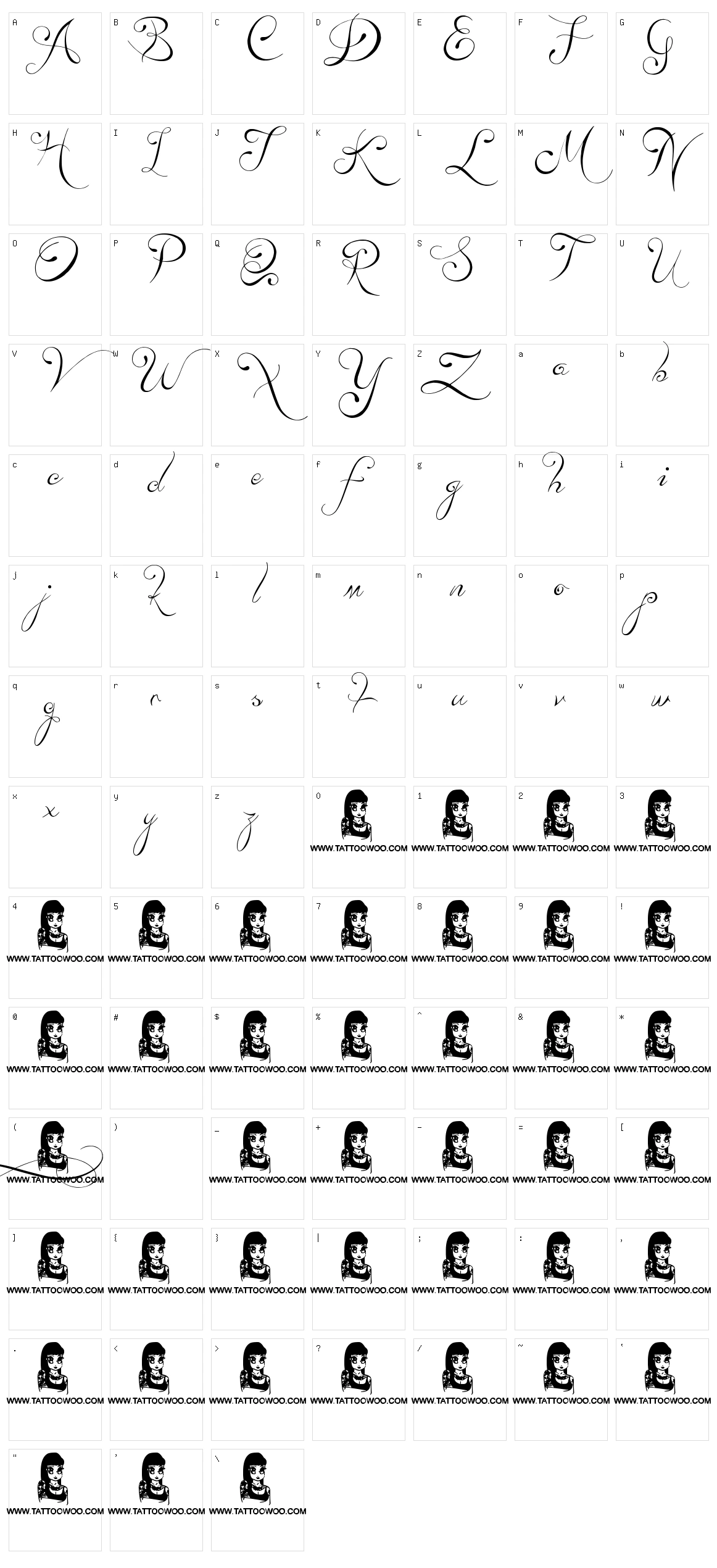 Lydia Puente Character Set