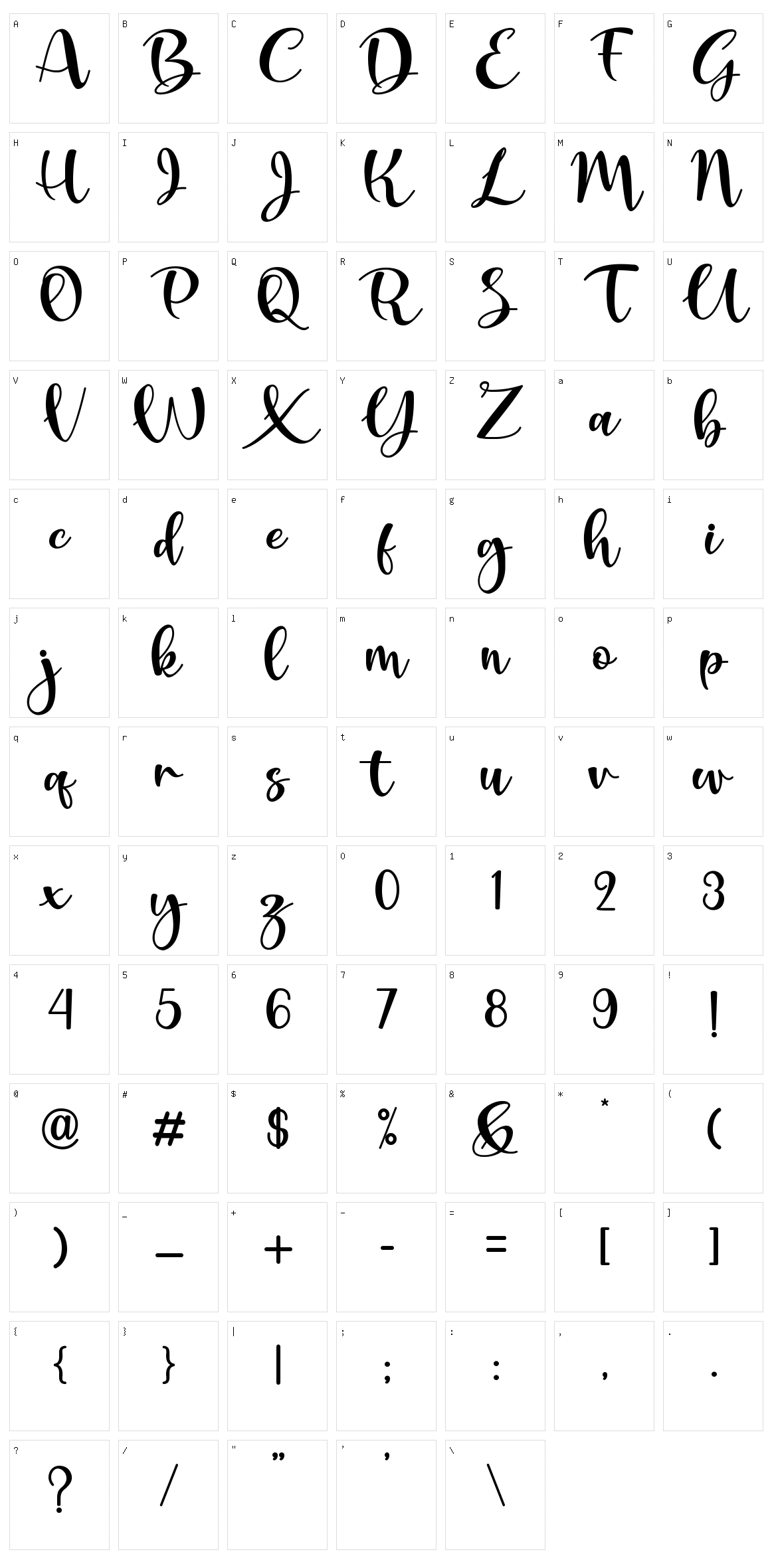 Mabussa Character Set