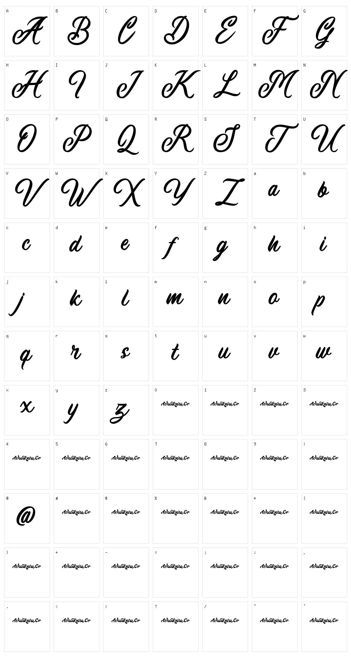 Machineat Character Set