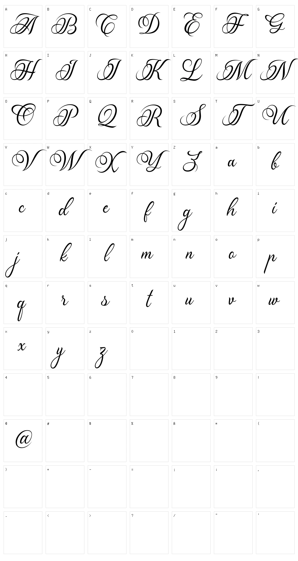 Madelican Character Set