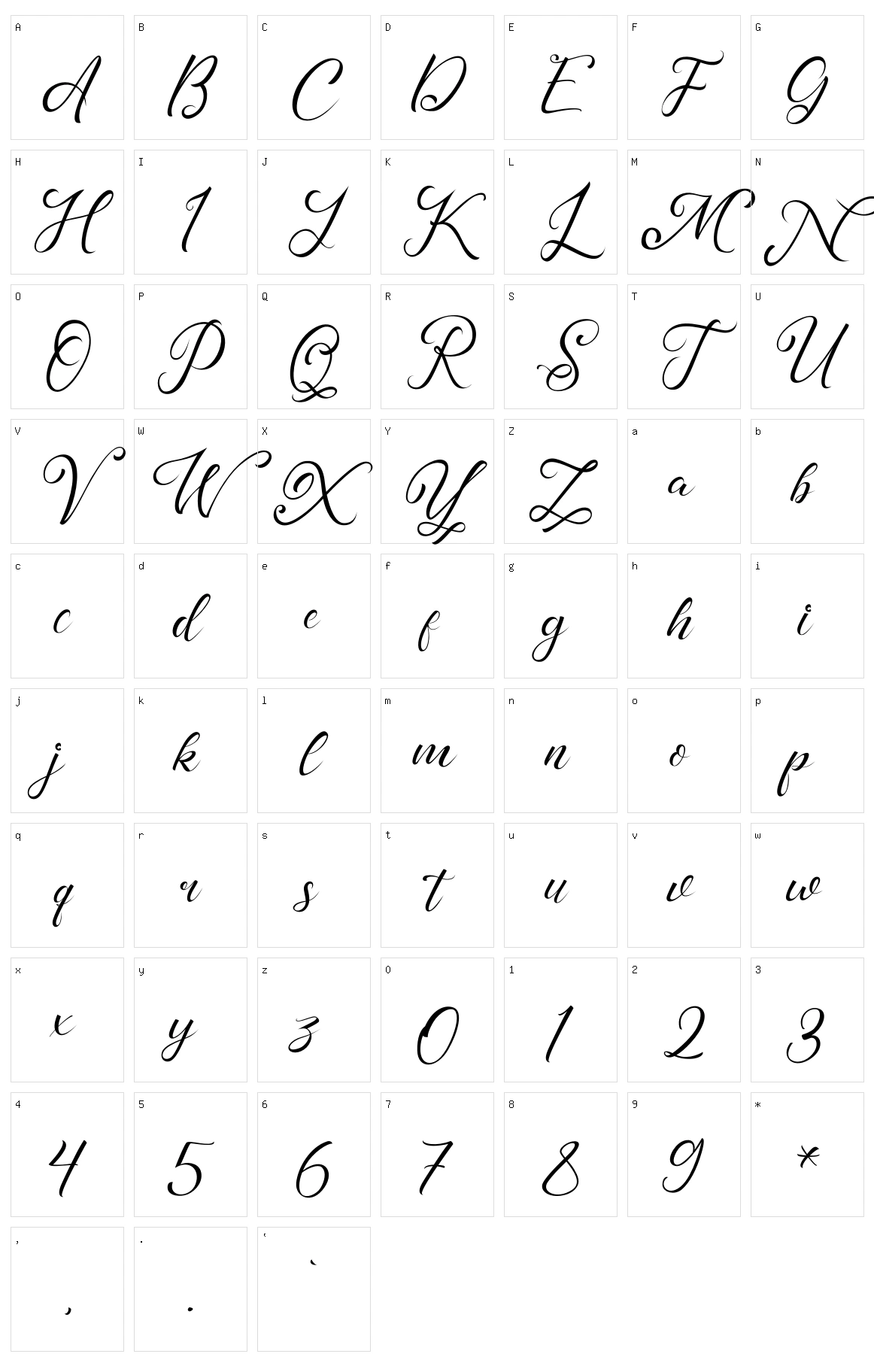 Madelyn Character Set