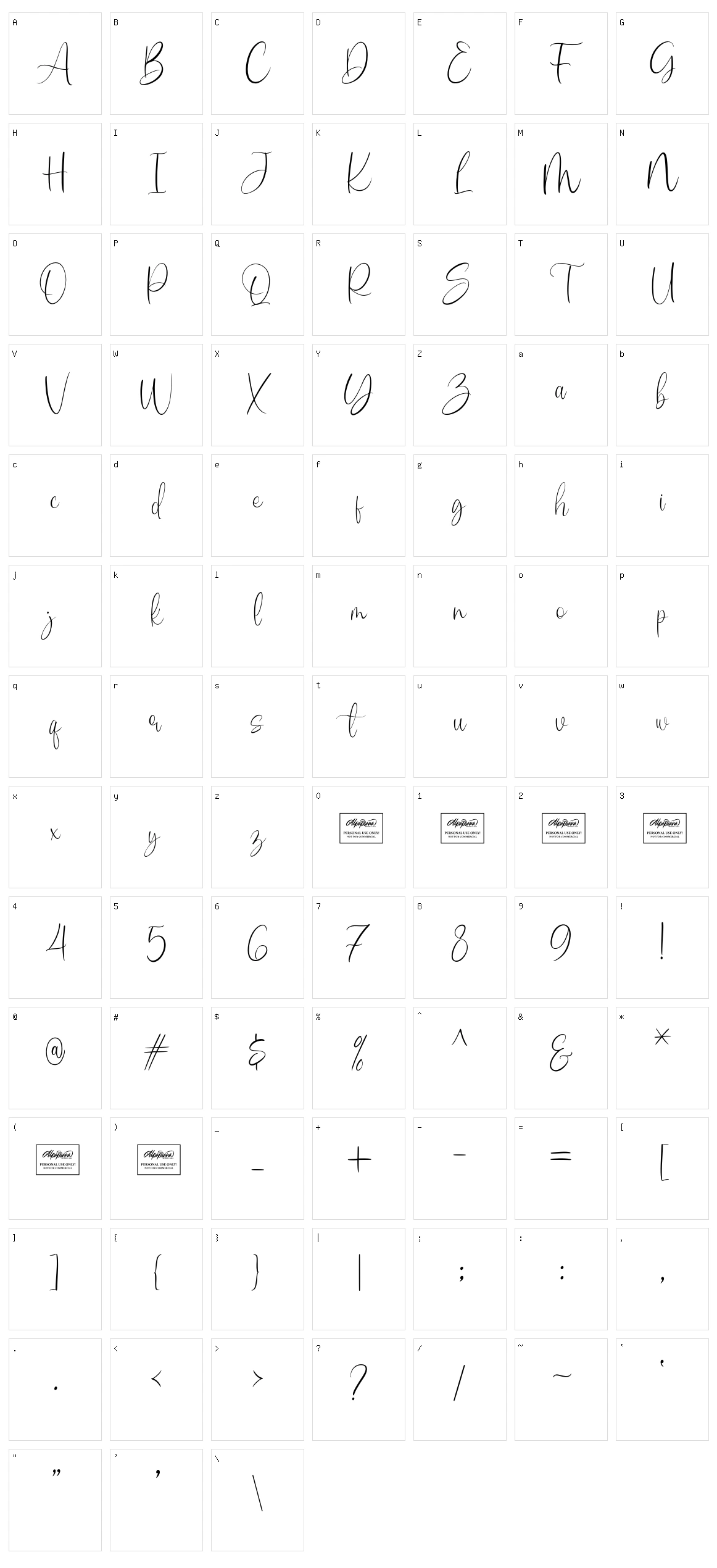 Magderyna Character Set