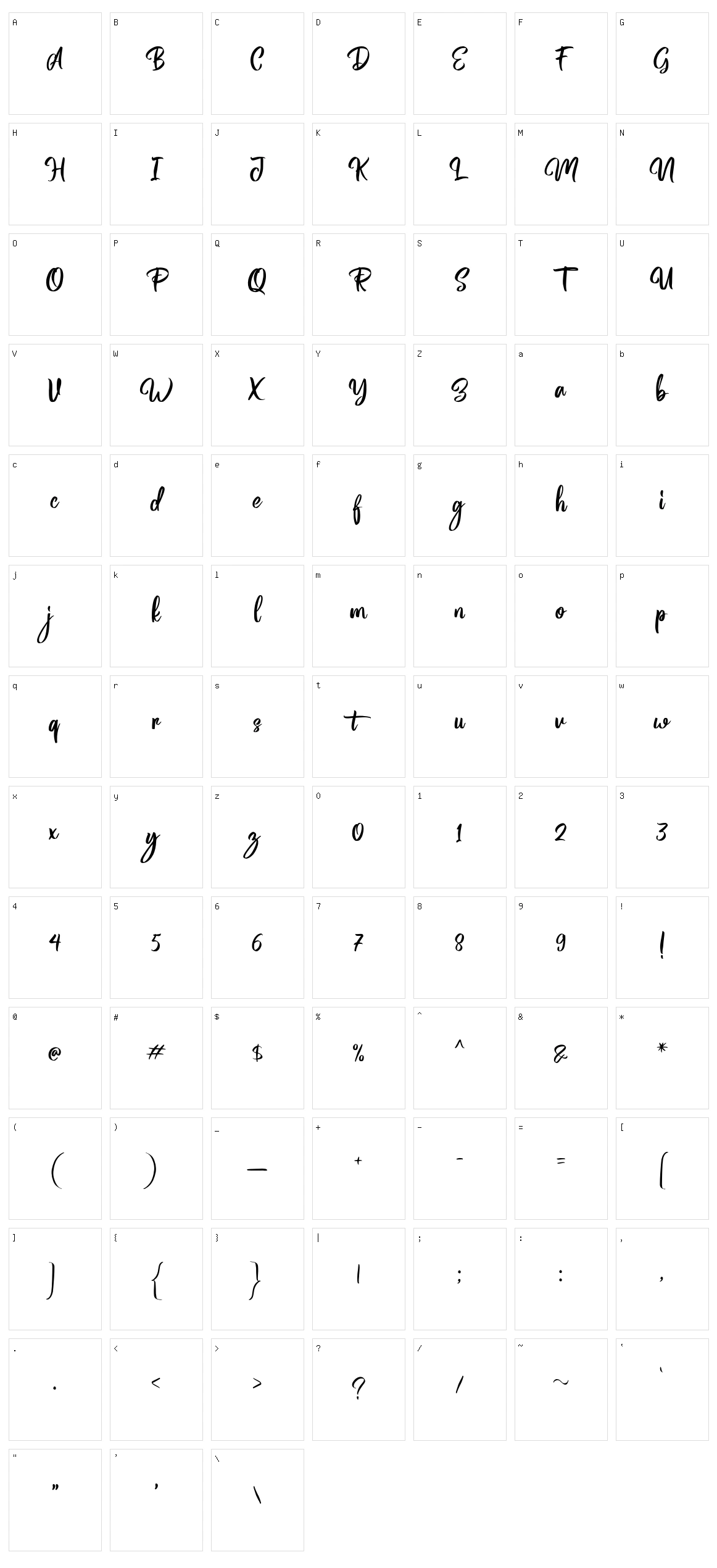 Magentasia Character Set