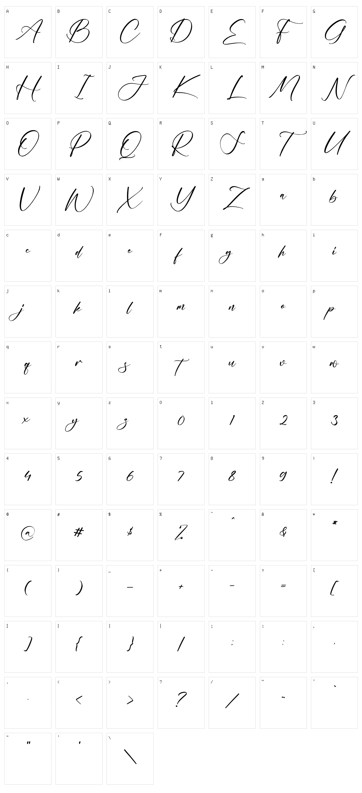 Magistica Signature Character Set