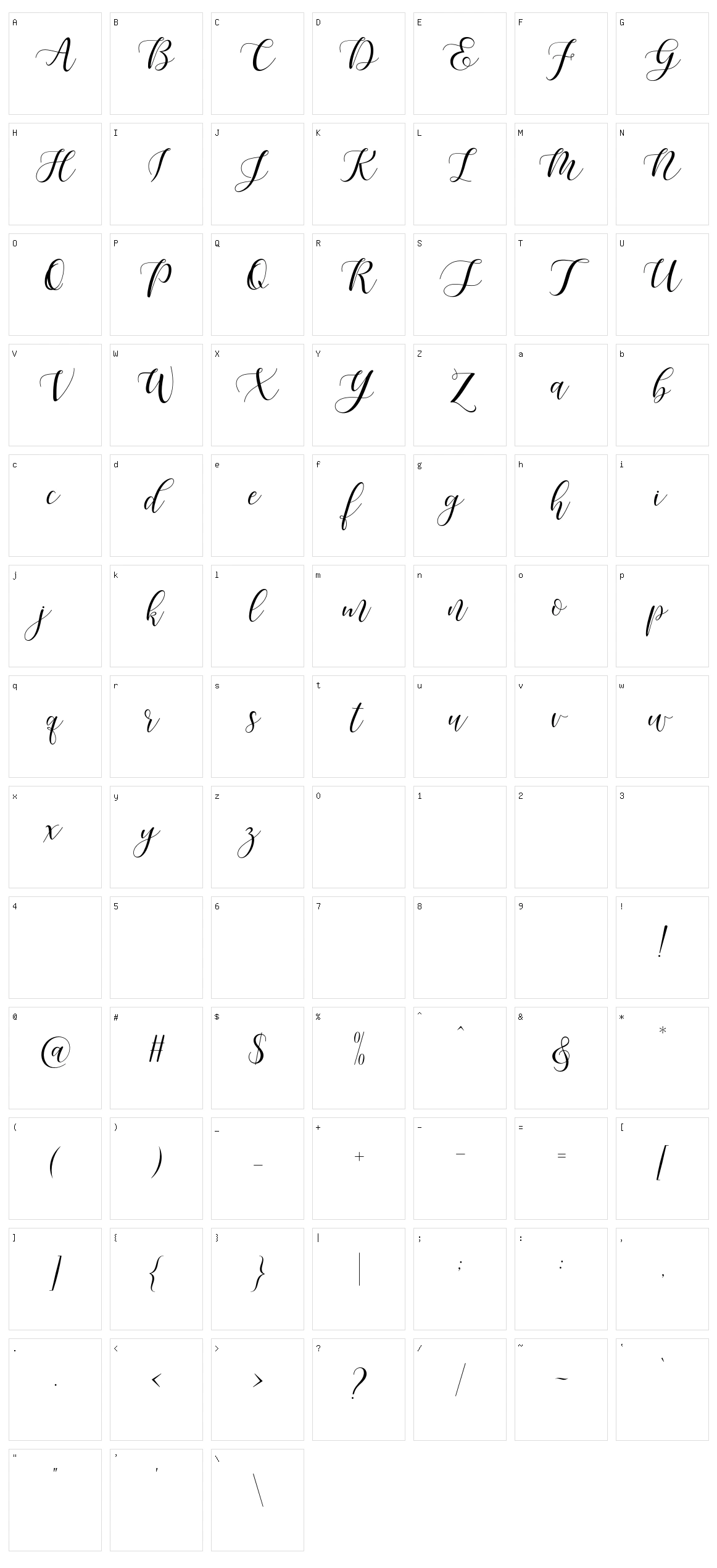 Maheisa Script Character Set