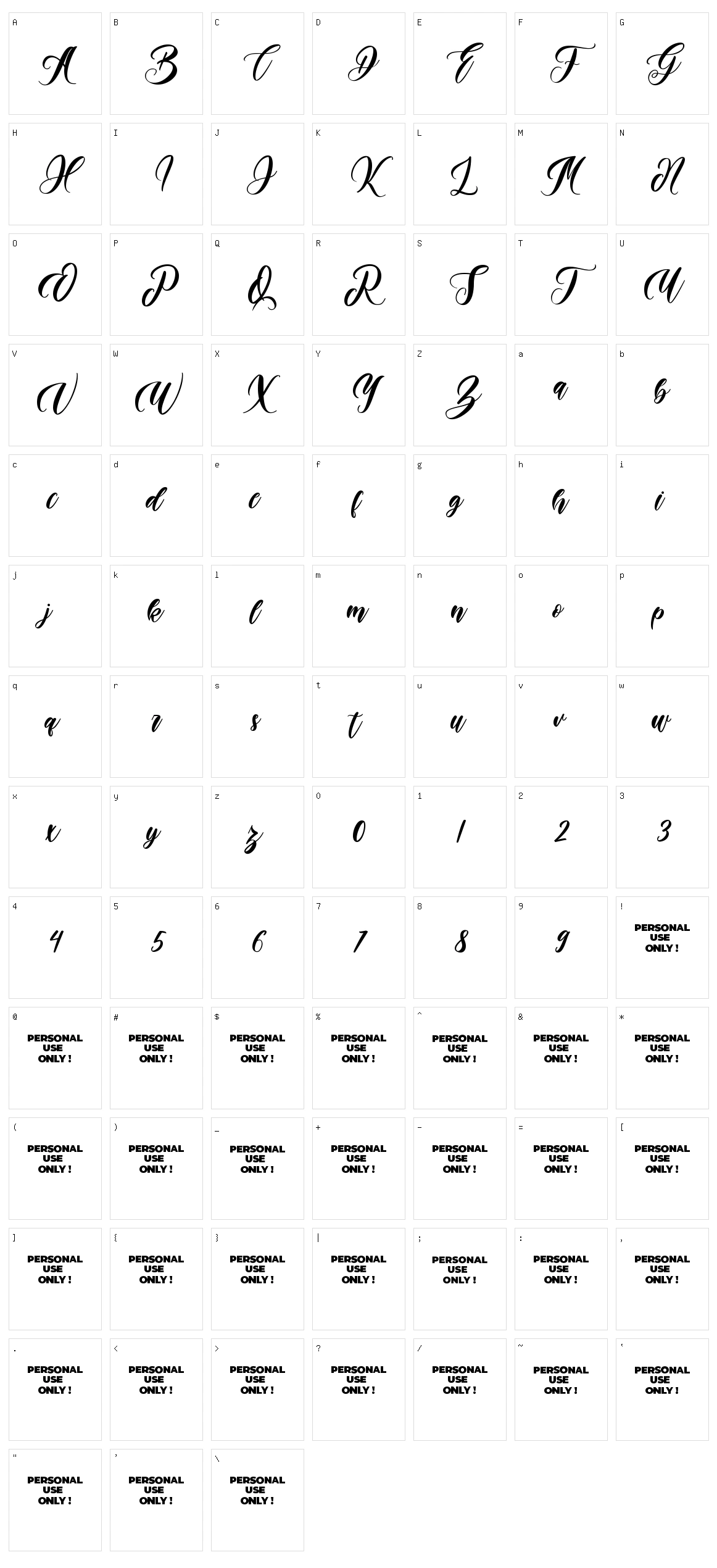 Mallaba Character Set