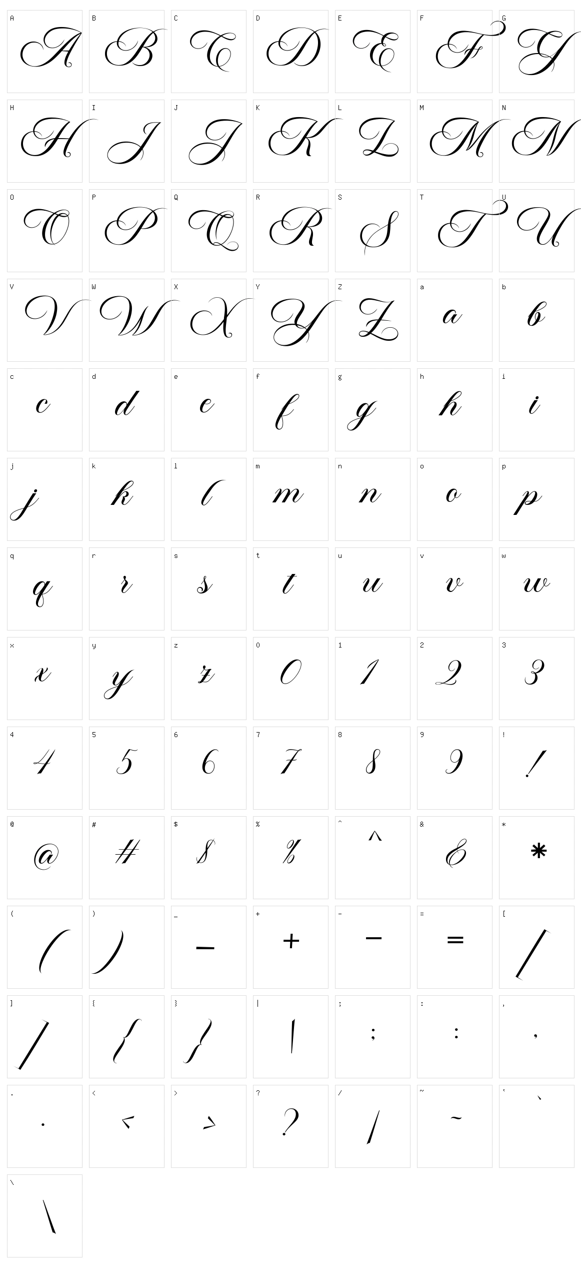 Manstein Character Set