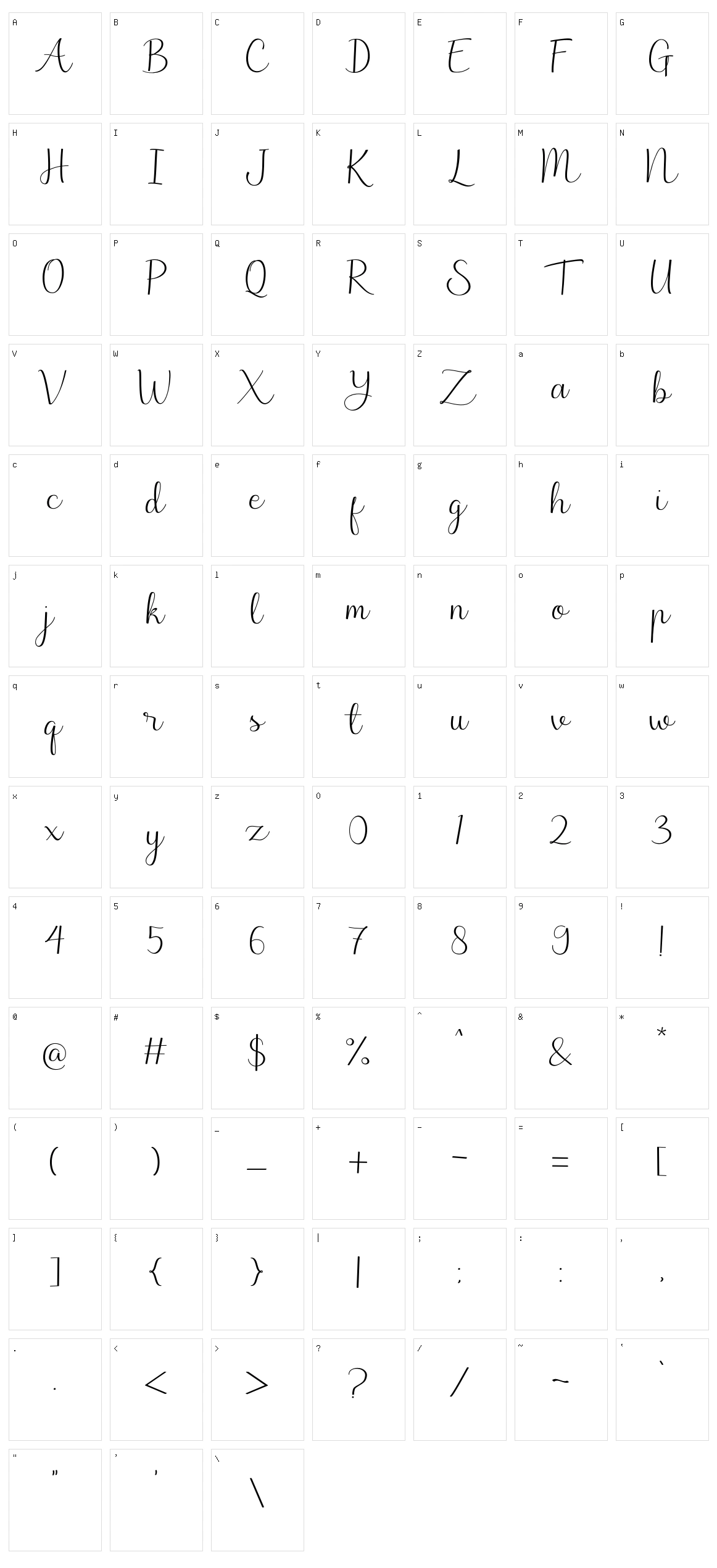 Marchie Character Set