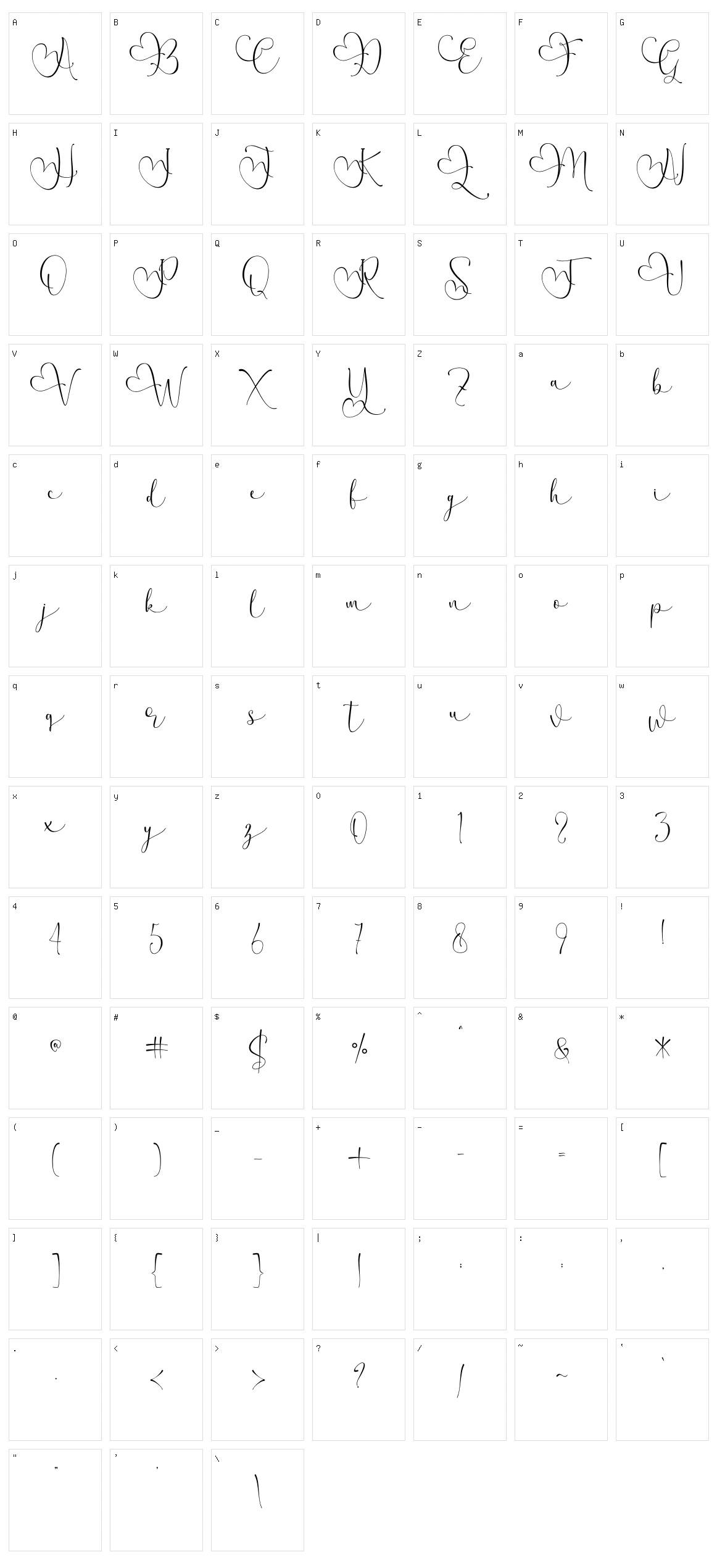 Marinthea Character Set