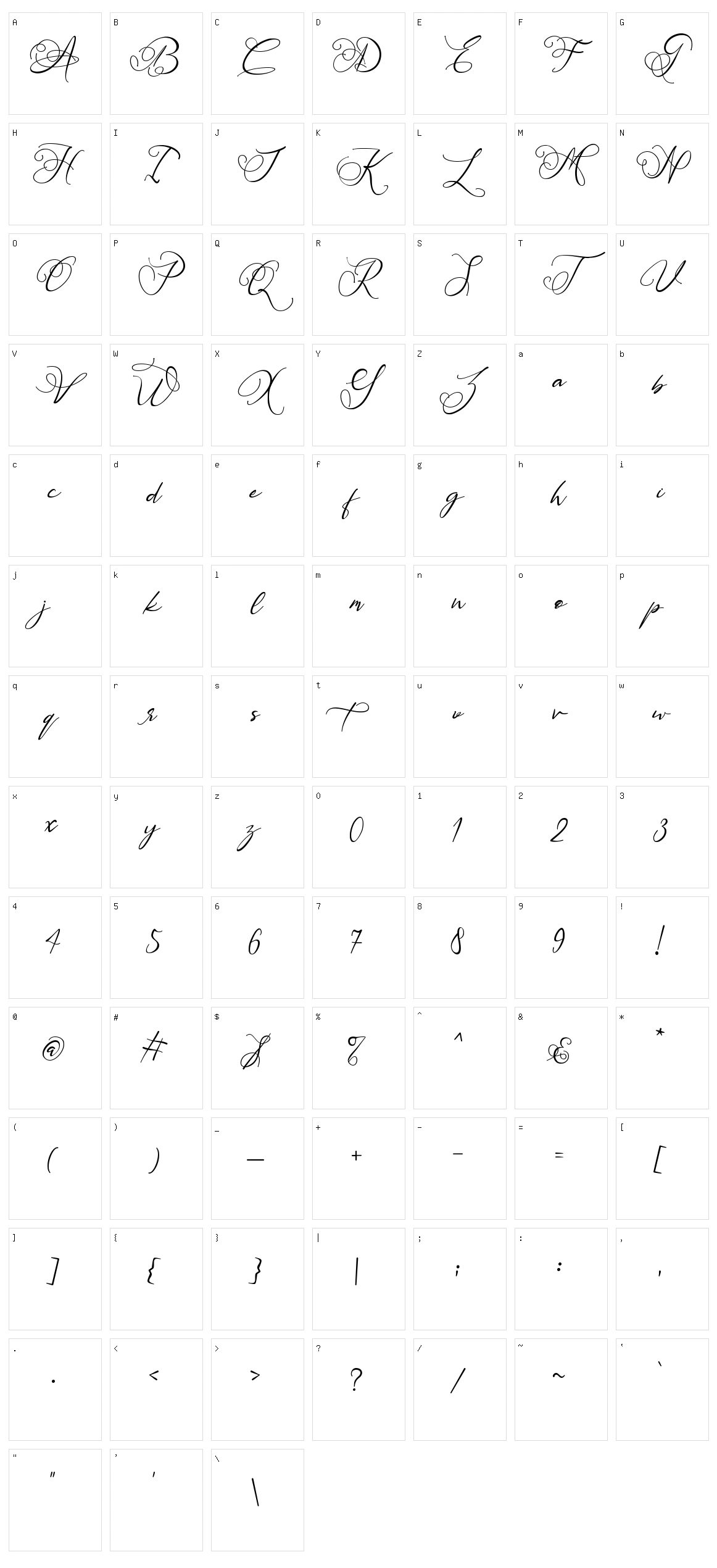 Mariosa Character Set