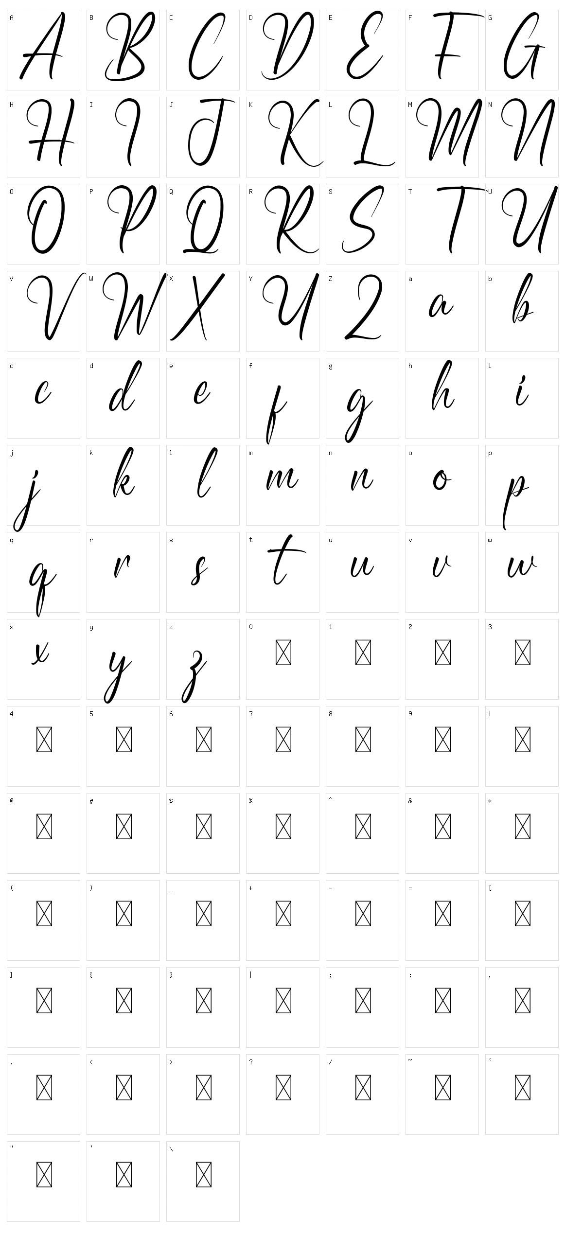 Marksville Character Set