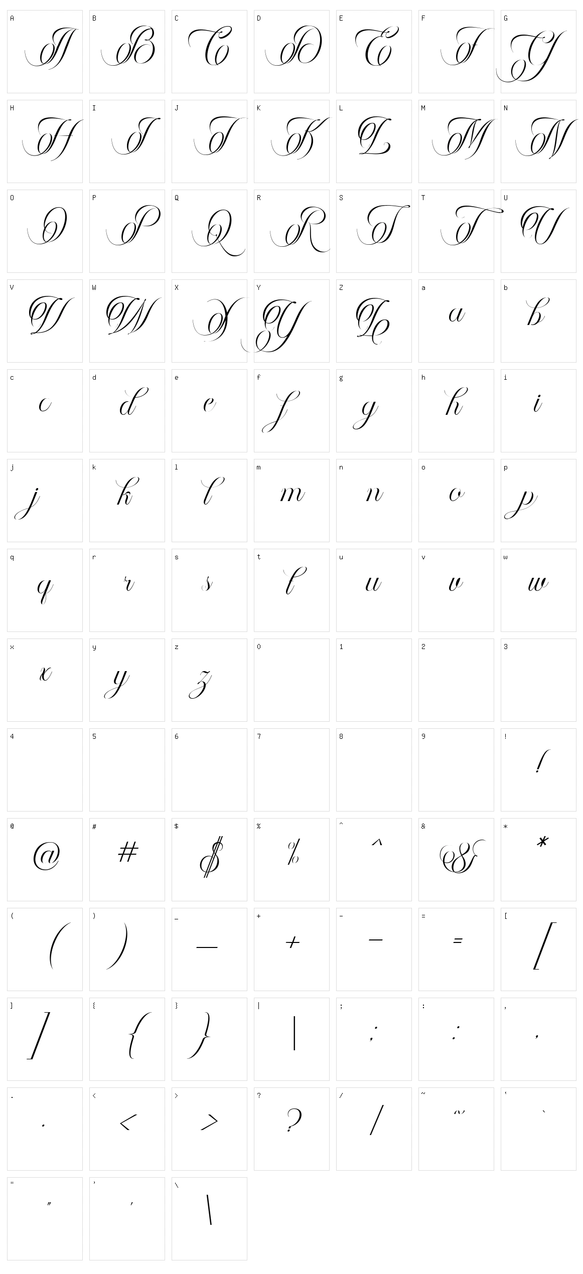 Marlina Character Set