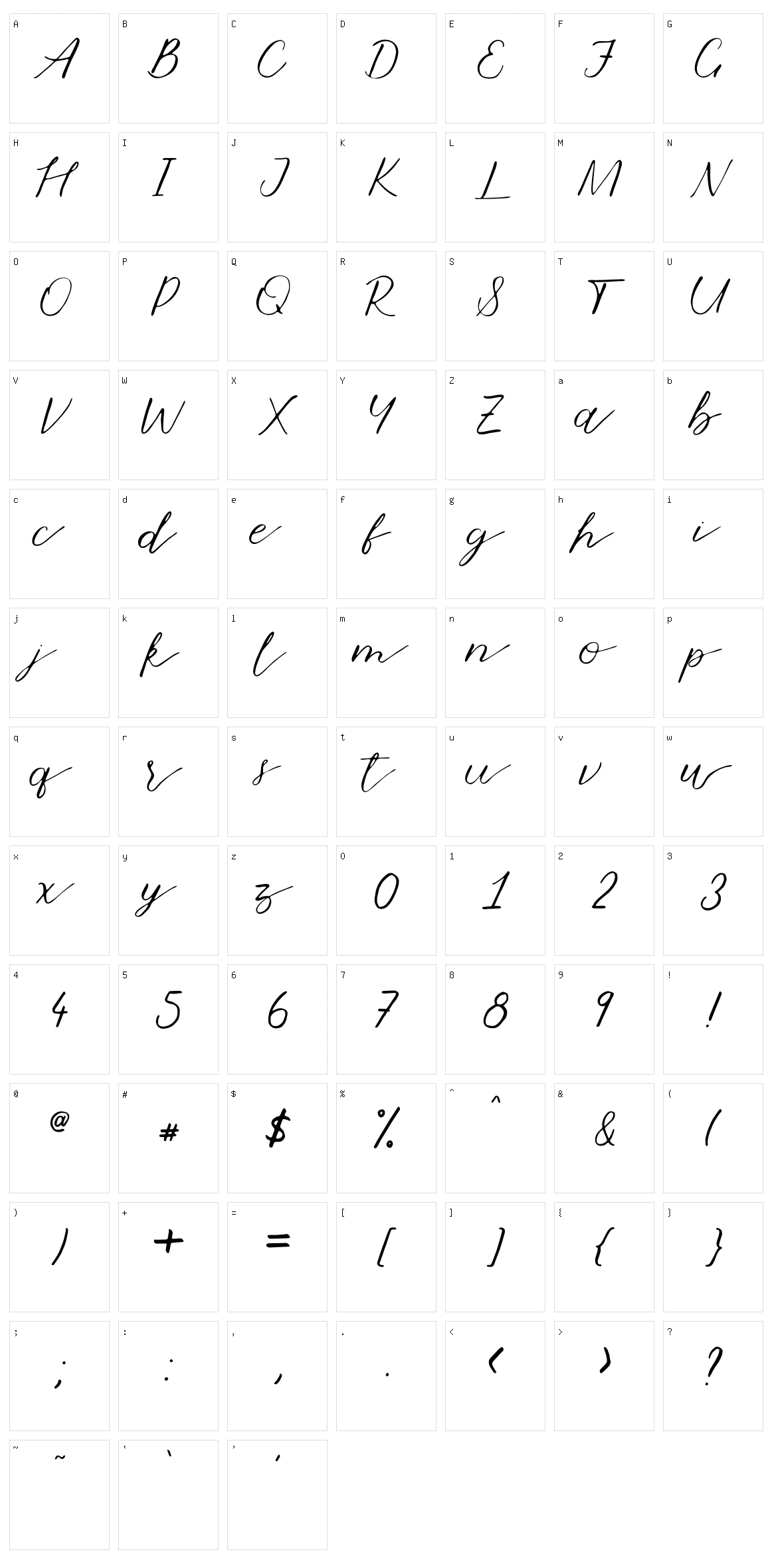 Marmalade Character Set