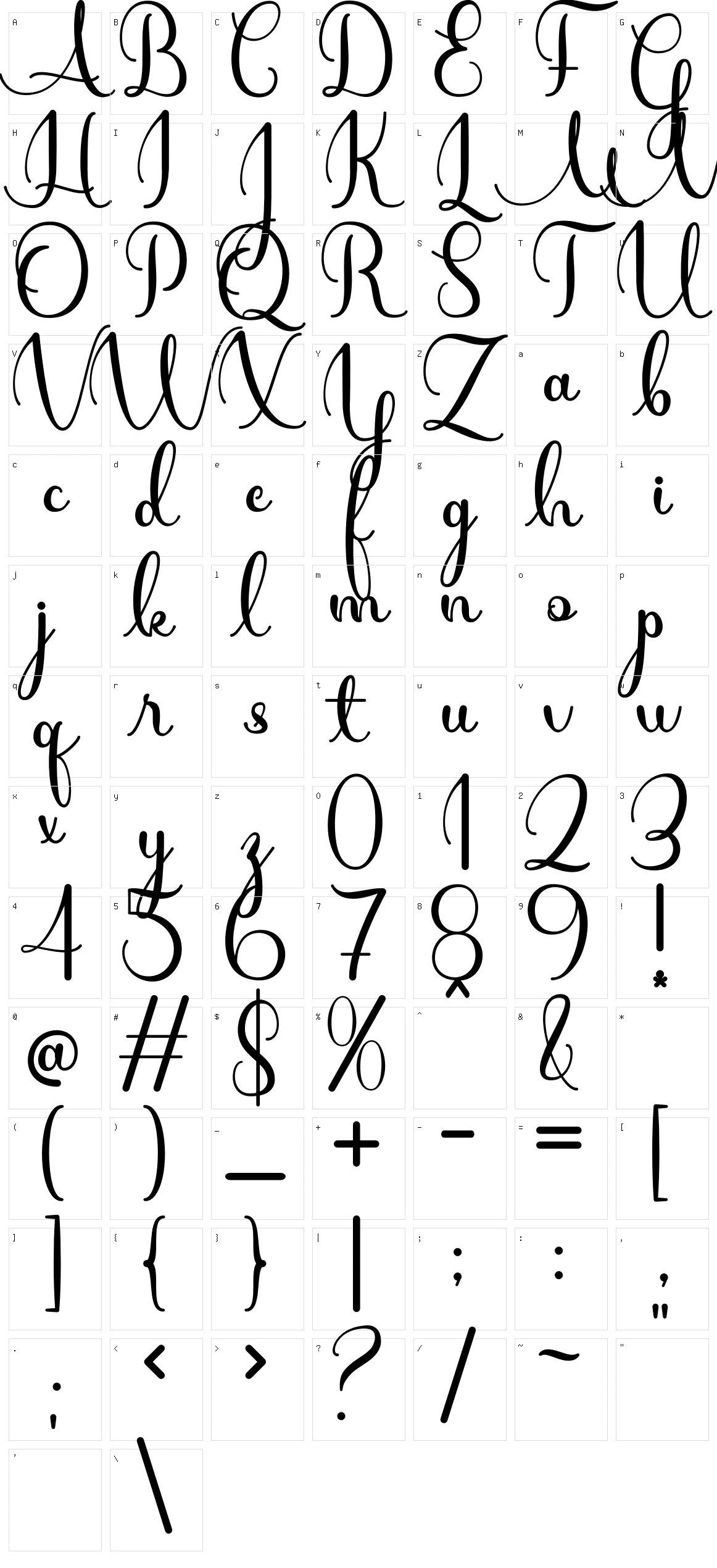 Marsella Character Set