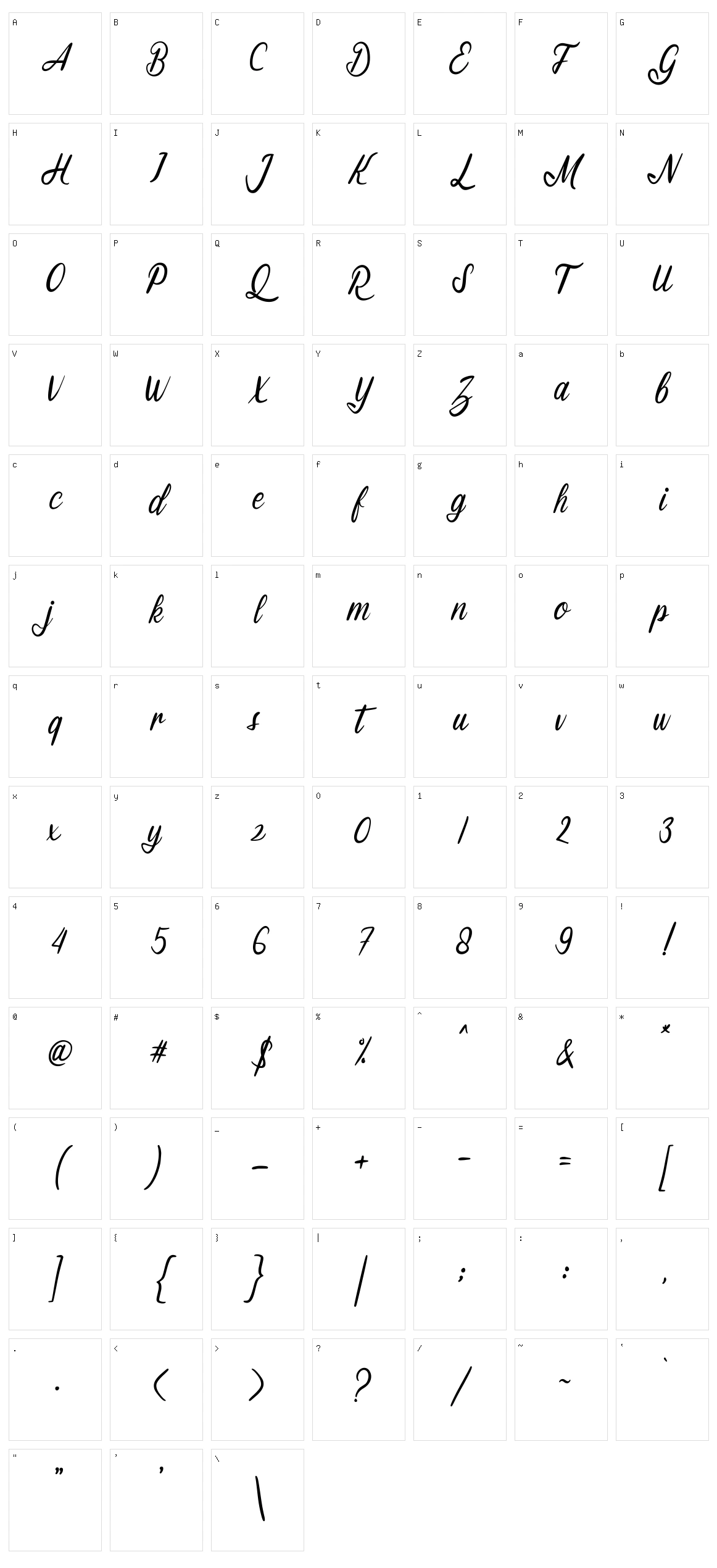 Matlinal Character Set