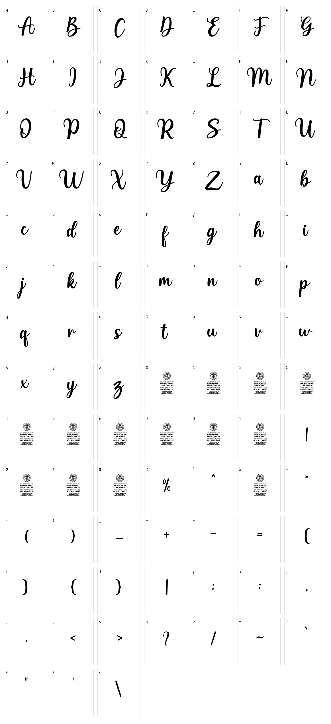Matteny Angels Character Set